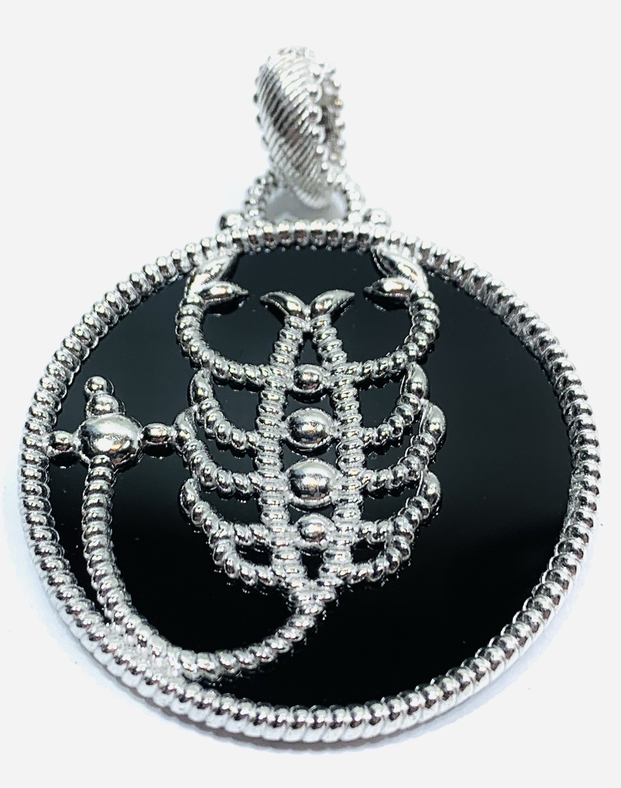 Judith Ripka 925 Sterling Silver 1-5/8 Inch Scorpio Zodiac Sign Pendant