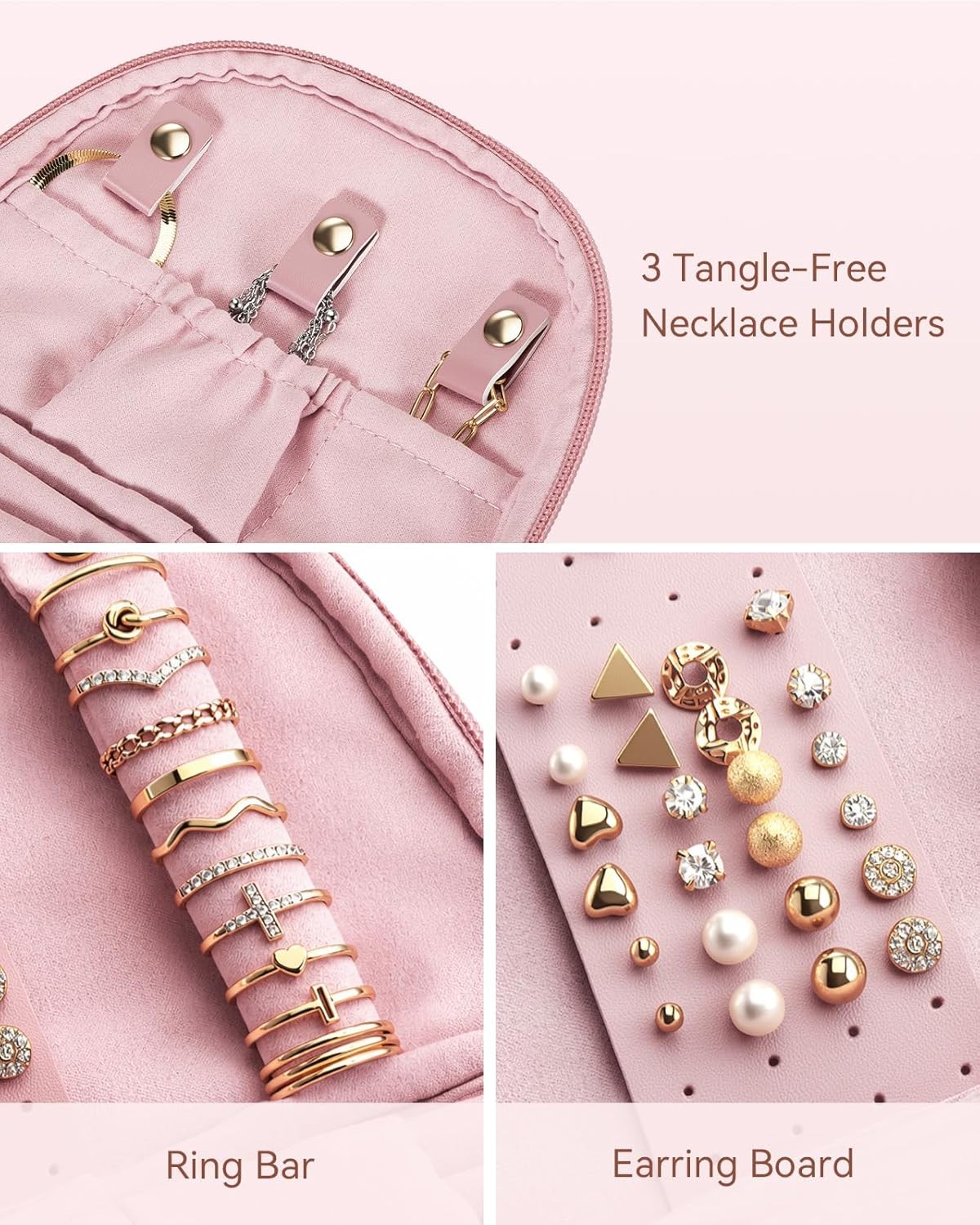 Travel Jewelry Case Small Velvet Jewelry Bag Anti-Scratch Portable Organizer