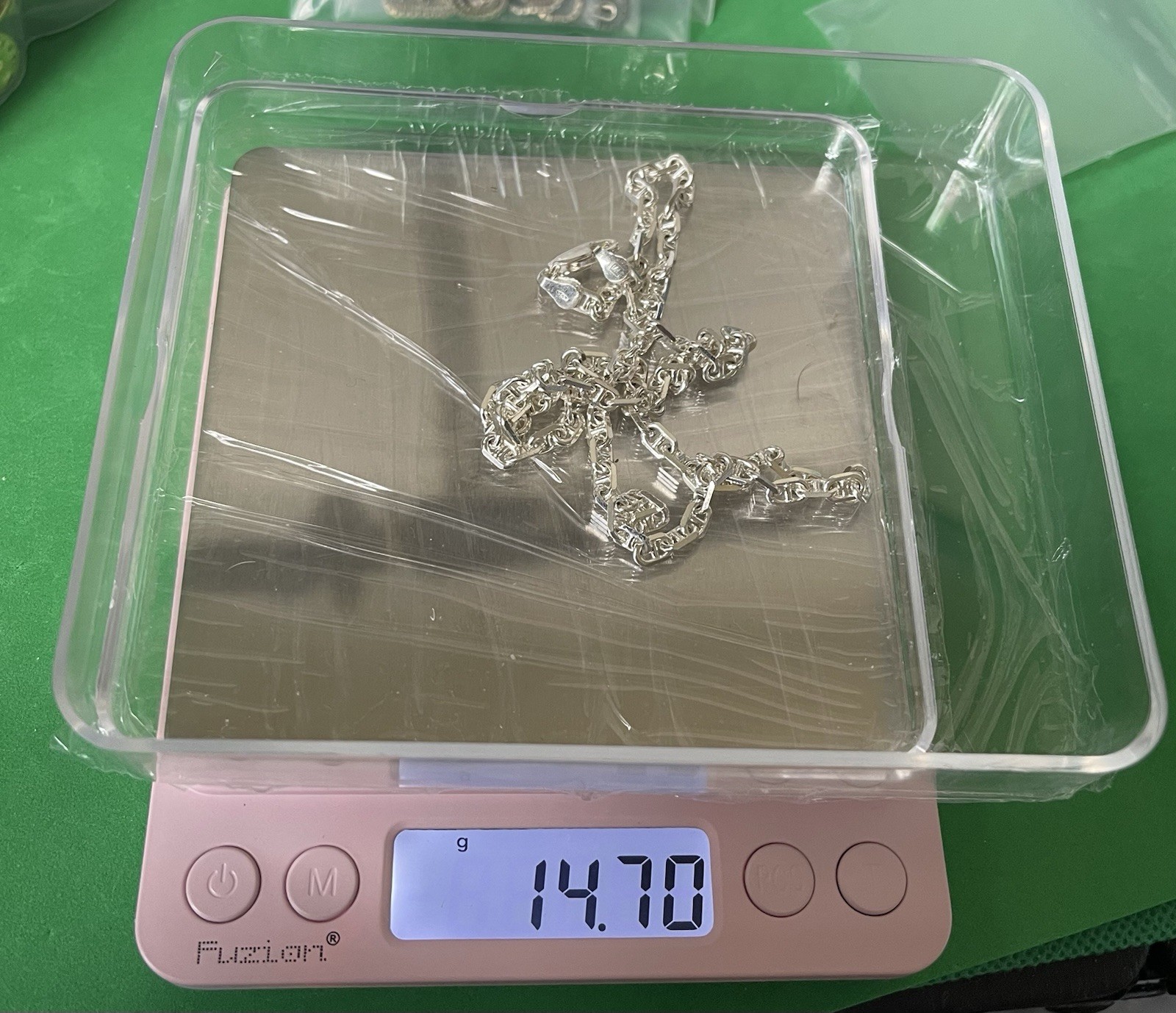 18” 4mm Italian Anchor Mariner Sterling Silver .925 Chain Necklace 14.7 Grams
