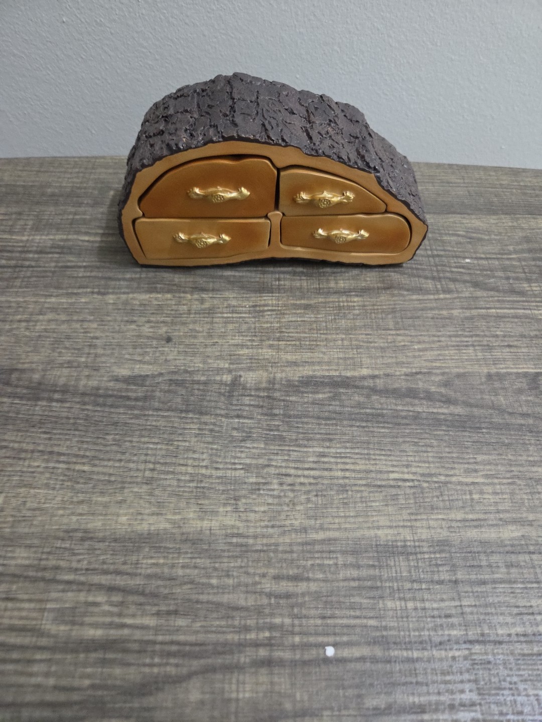 Vintage Wood Grain Jewelry Box