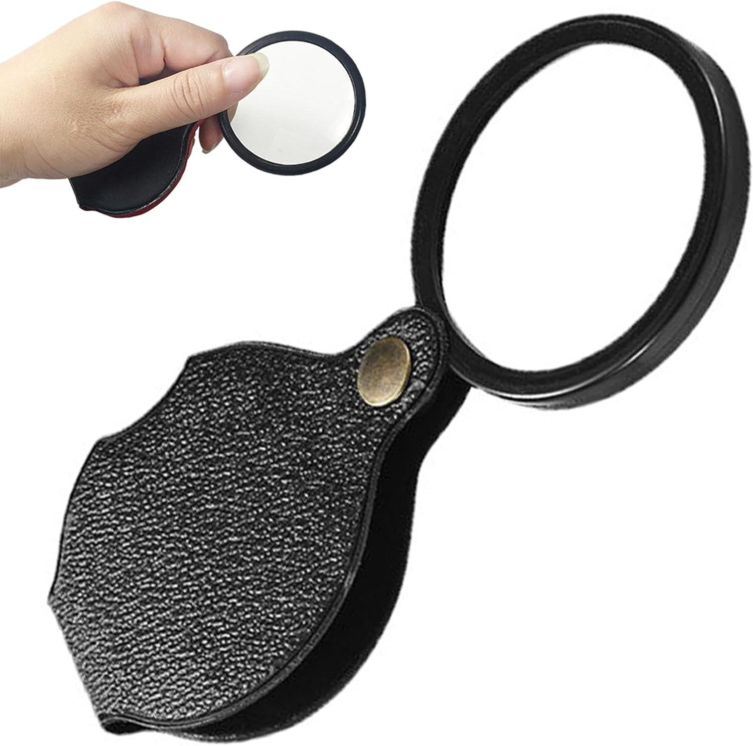 20X Pocket Magnifier, Portable Pocket Magnifying Glass, Rotating Folding HD