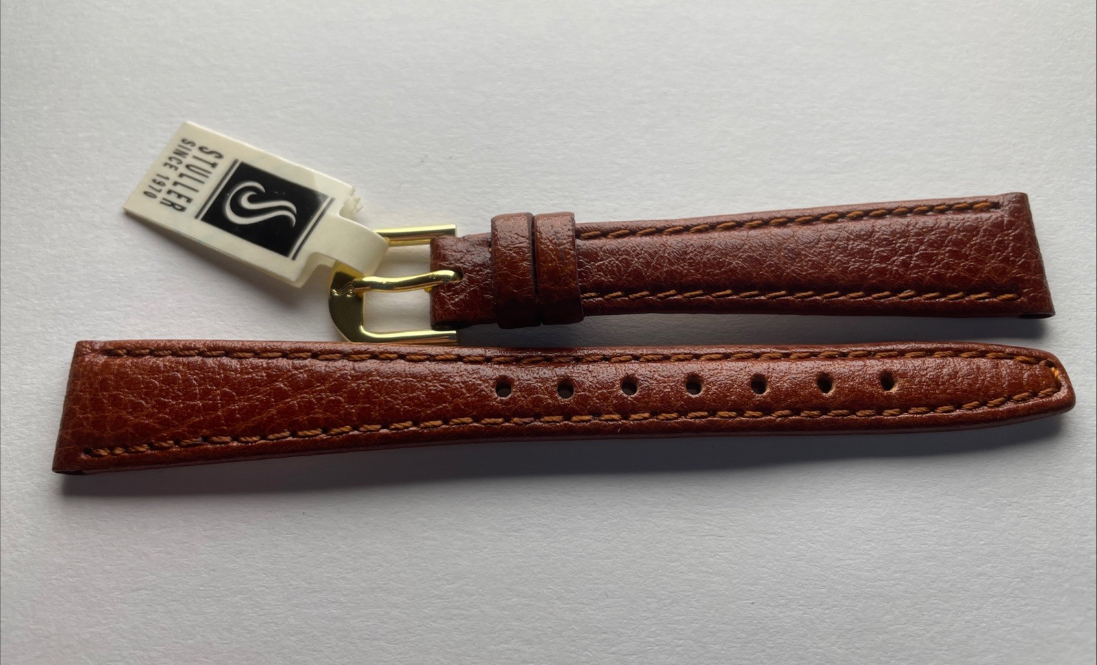 Stuller 14MM Regular Textured Calf Tan Watch Band