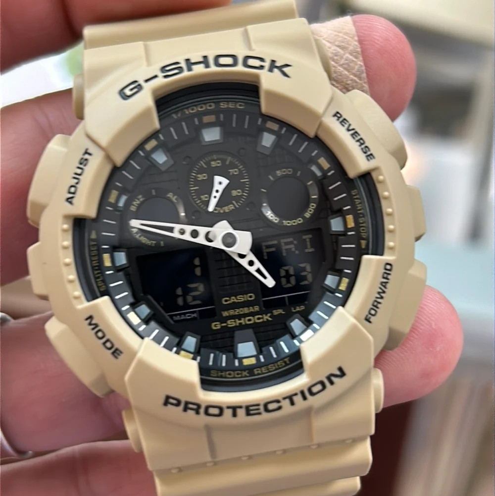 Casio G-Shock Men’s Military Beige Dial Watch – GA100L-8A