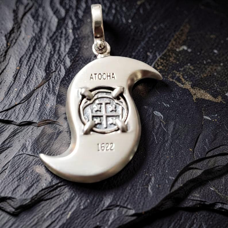 Atocha 1622 Shipwreck Silver Hurricane Pendant Sterling Silver Treasure Jewelry