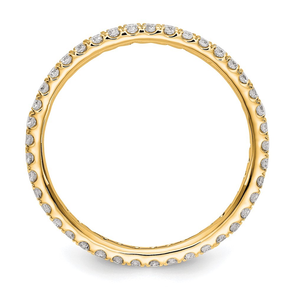 14K Yellow Gold 1/2 Ct Lab Grown Diamond Complete Eternity Band Ring Size 7