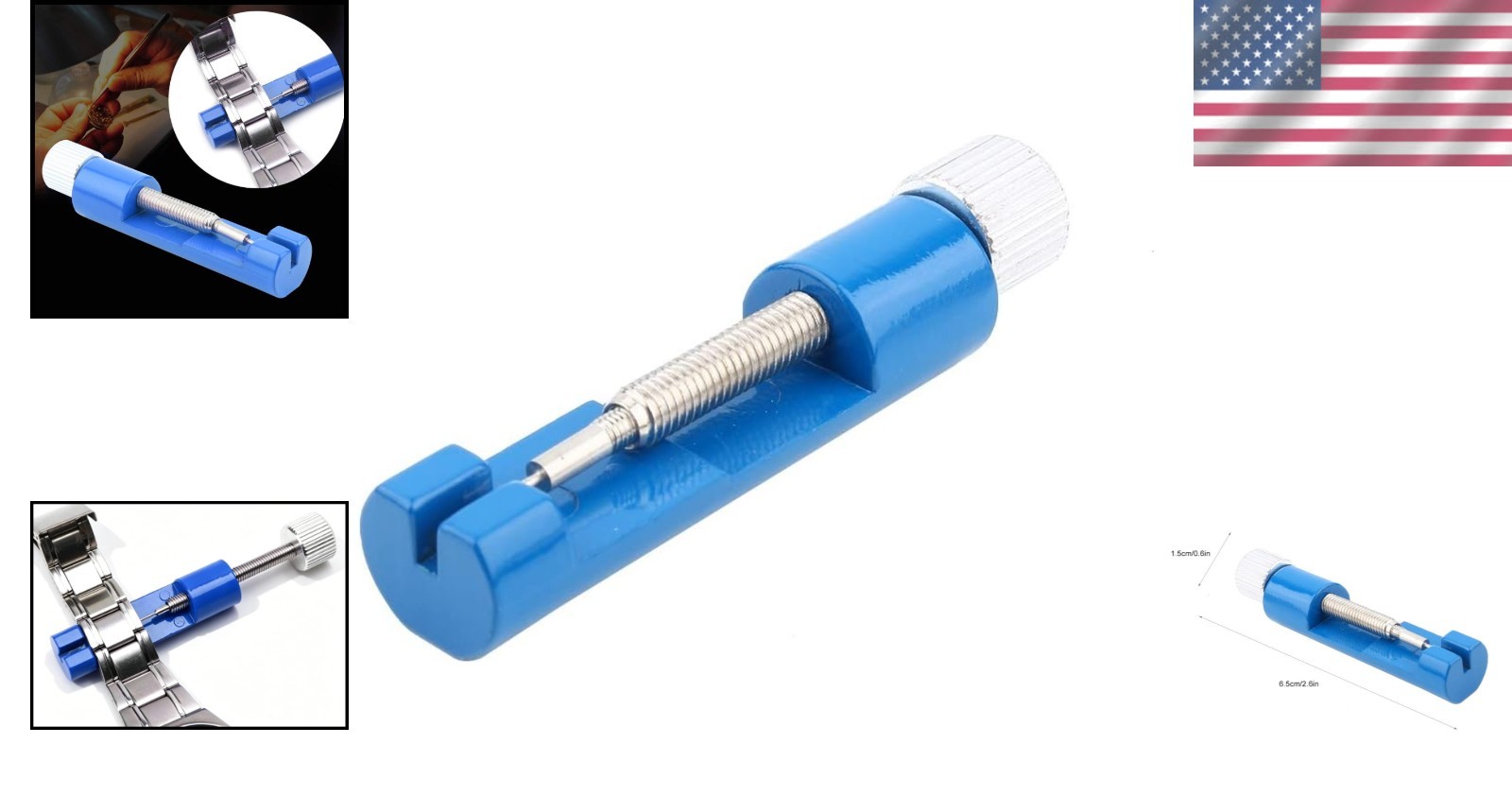 Professional Watch Link Removal Kit with 10 Spare Pins for Easy Resizing