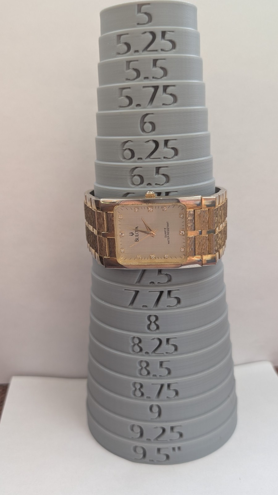 Bulova Swiss Tank Watch 9063 Mens Diamond Accent 18K Gold Plated Vintage Running