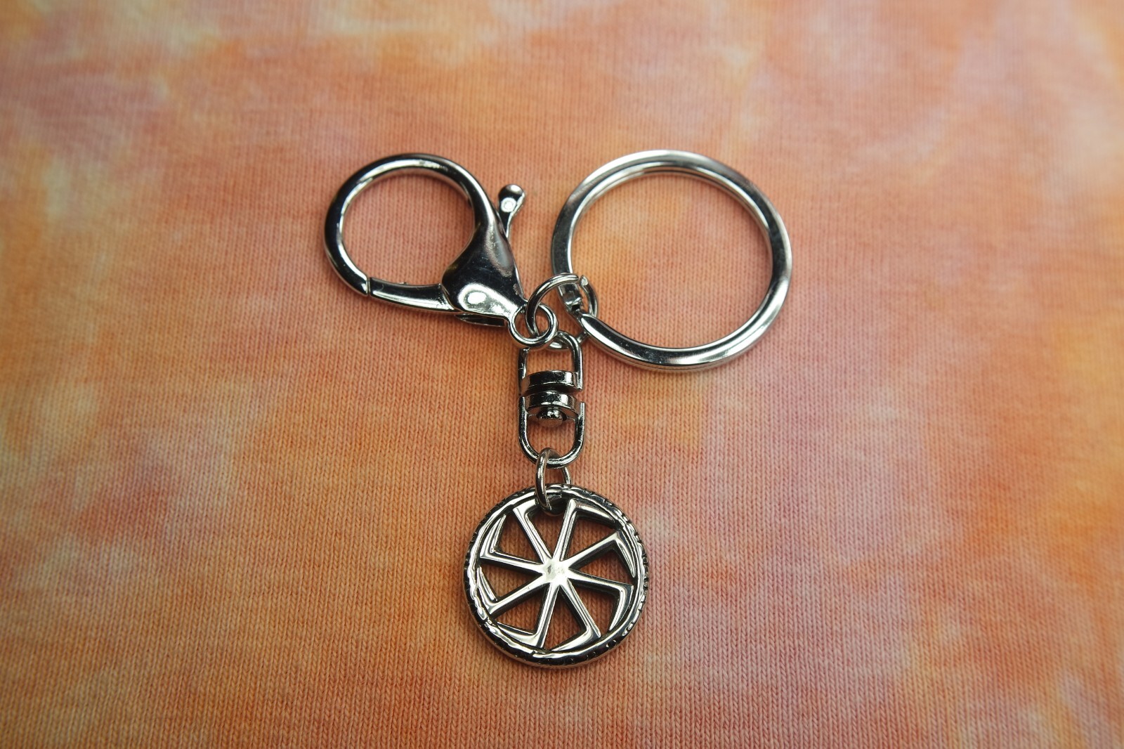 Small Kolovrat Necklace, Rodnovery Slavic Native Faith Waterproof Stainless Stee