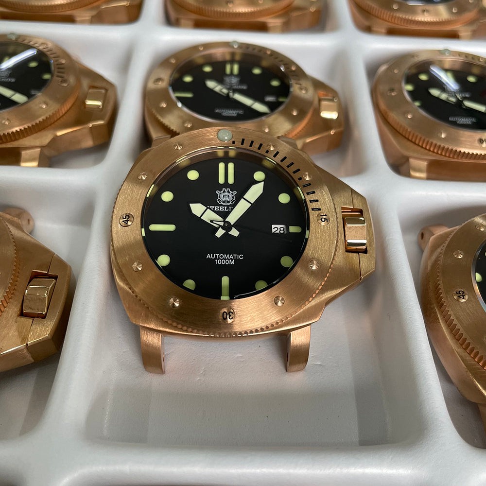 STEELDIVE SD1959S Mens Bronze 46mm 1000M Automatic Dive Watch NH35 Sapphire