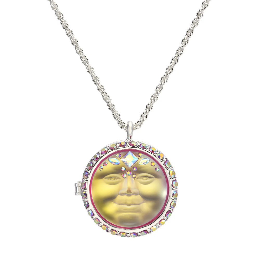 Kirks Folly Mystic Empress 25mm Seaview Moon Love Never Dies Locket Necklace sst