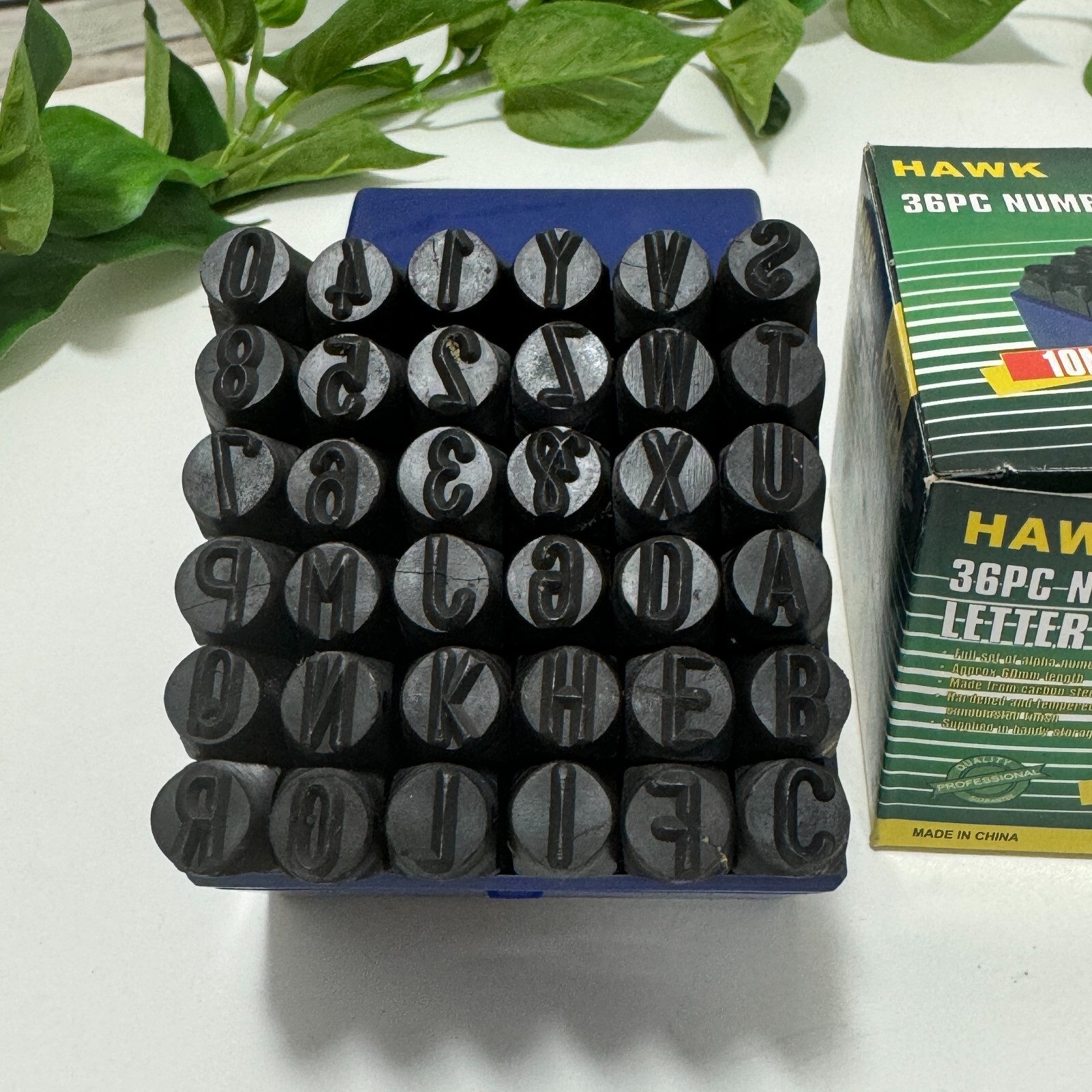 36 Pc 10mm Metal Punch Stamp Letter Number Marking Soft Metal Art Kit Stamping