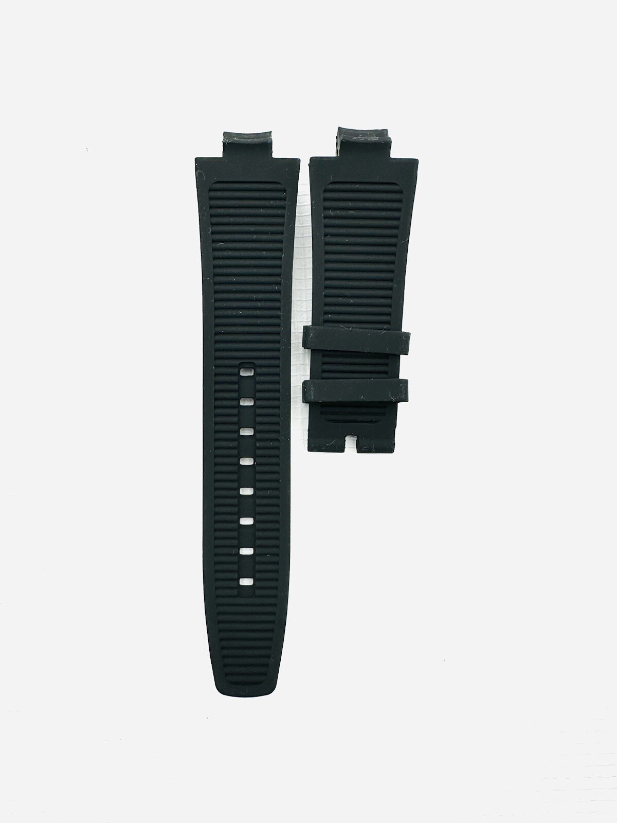 VERSACE WATCH STRAP, VE2H , BLACK RUBBER , TONGUE BUCKLE STRAP , VERSACE STRAP