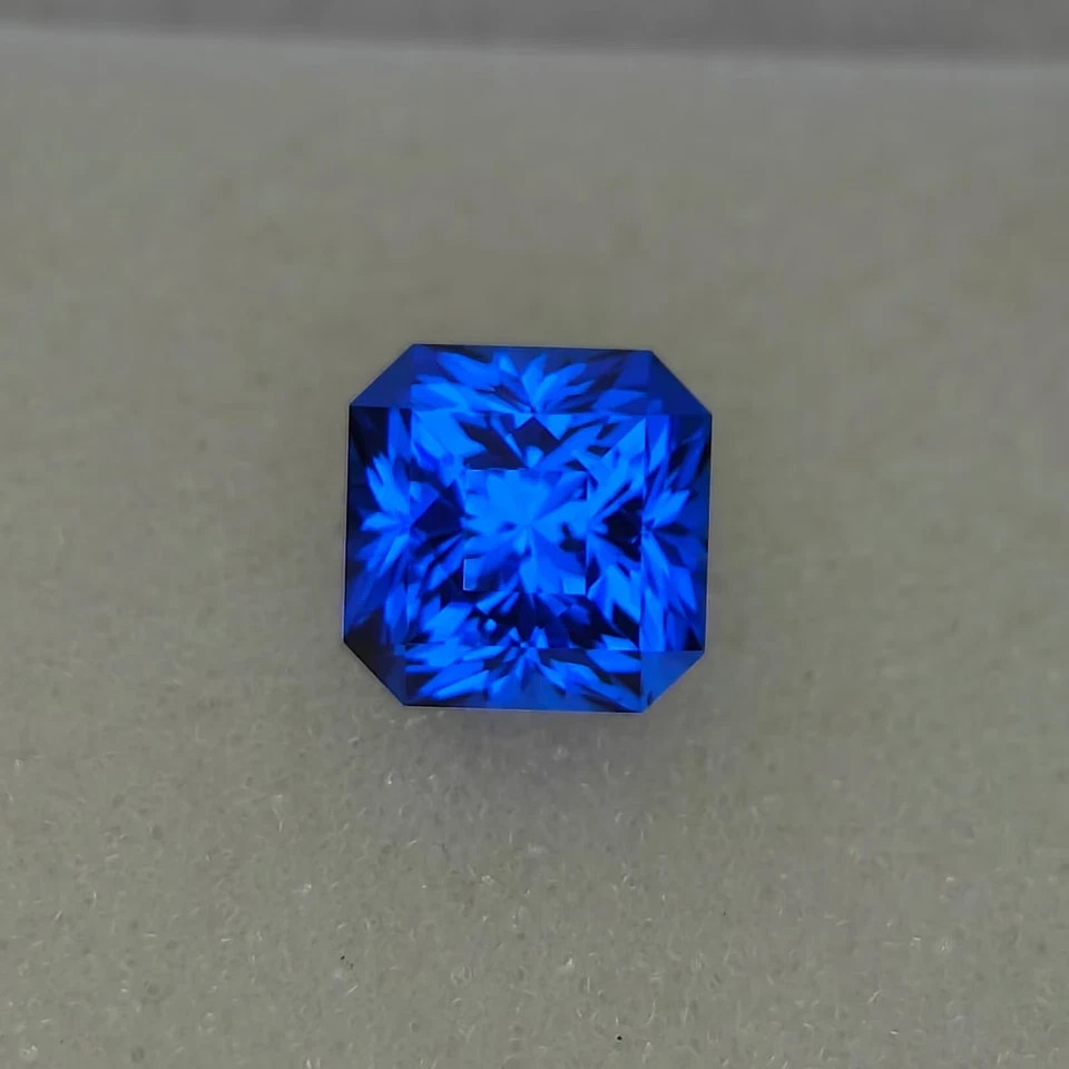 10 Ct+ Natural Ceylon Master Cut Blue Sapphire Asscher Loose Certified Gemstone