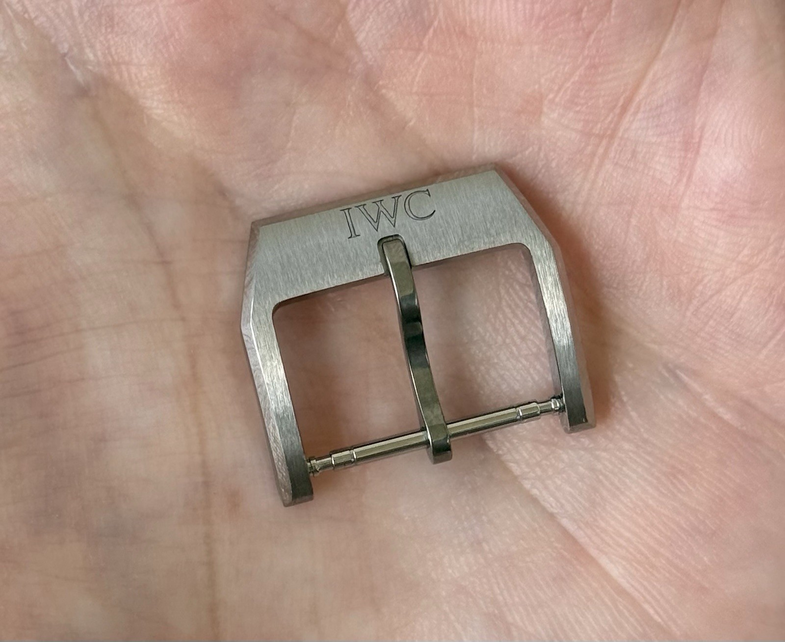 IWC 18mm Titanium Brushed Tang Pin Buckle Clasp Authentic OEM