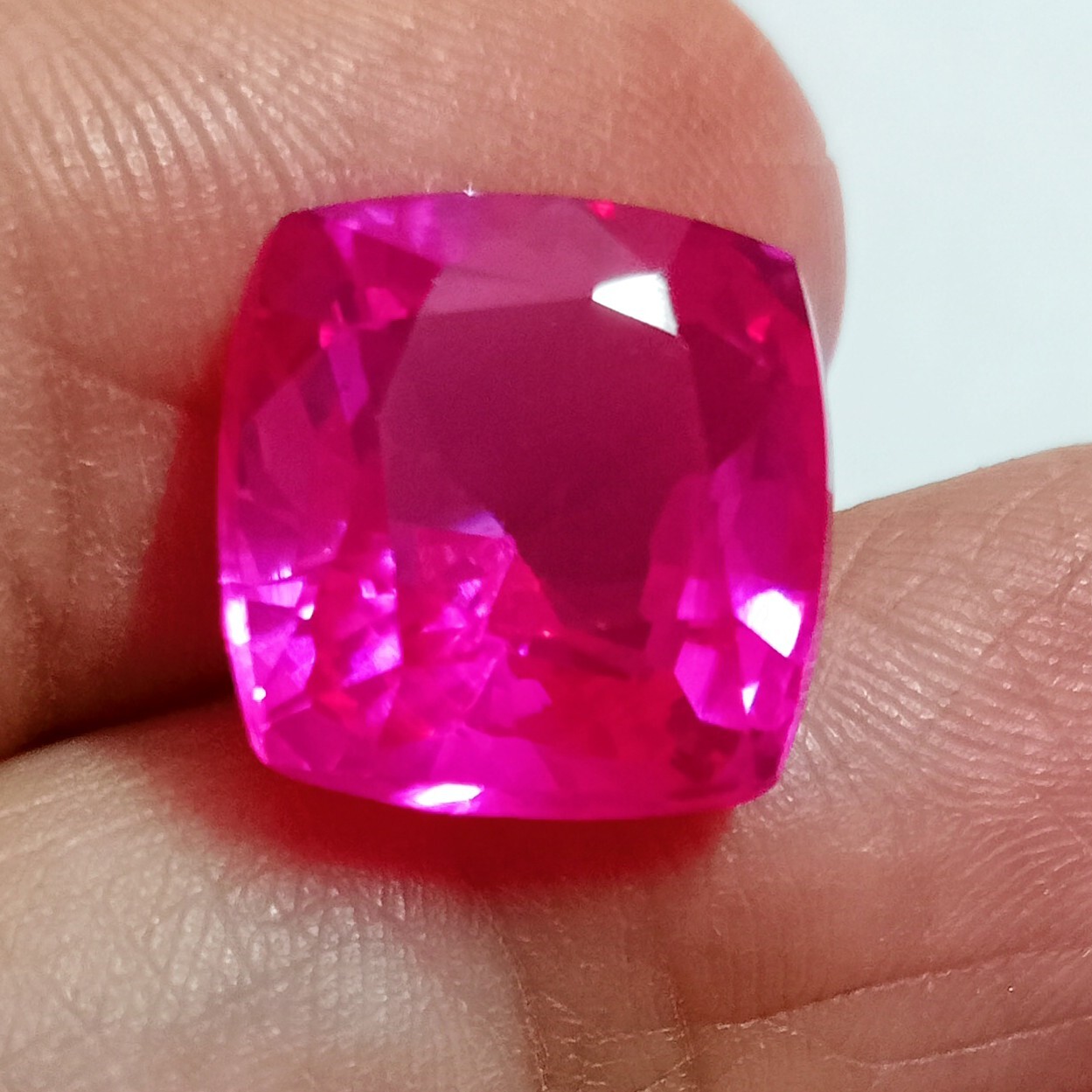 Pink Ruby Cushion Cut 10-12 Ct Mozambique Natural Loose Gemstone EGL Certified