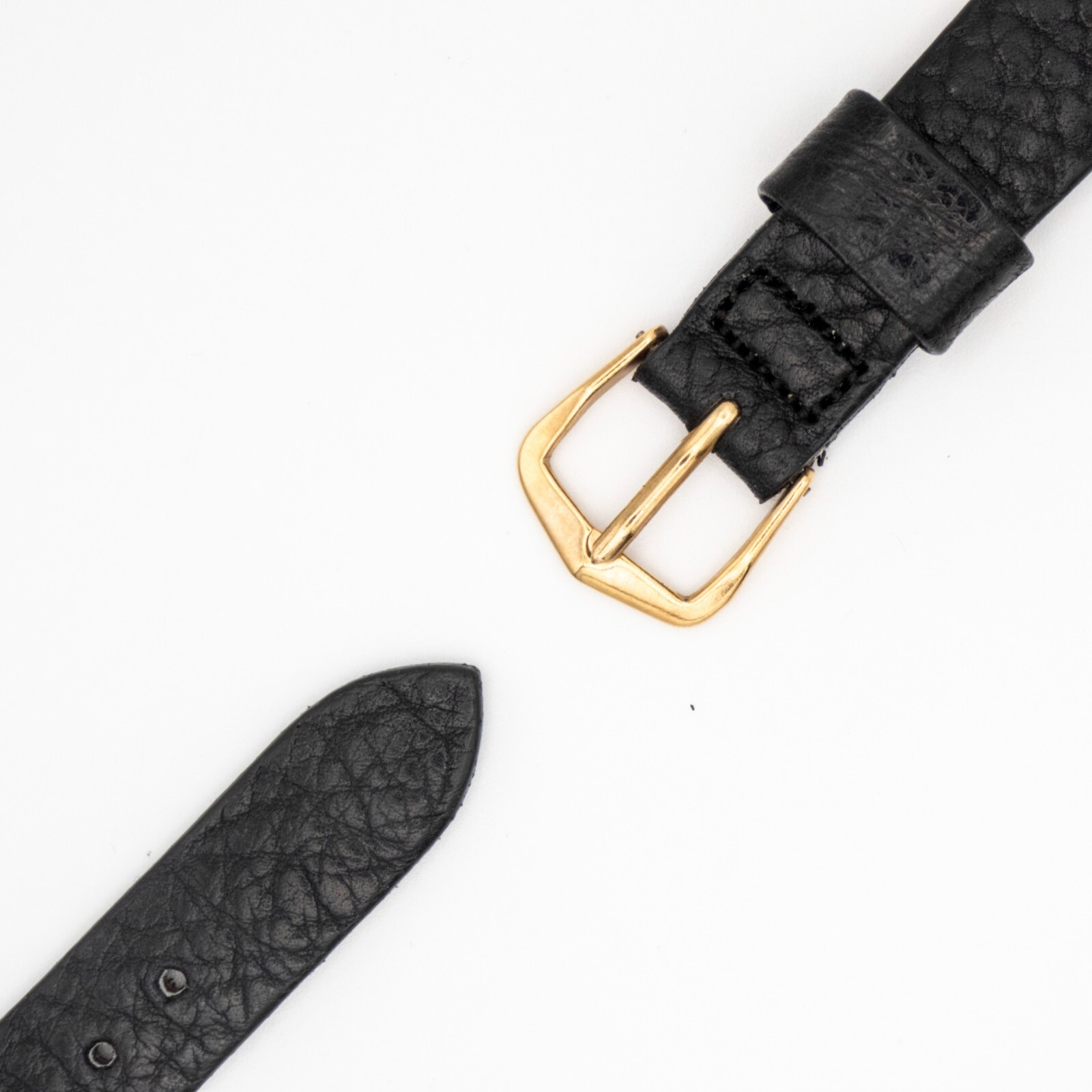 Vintage Gemex 16.0 mm calf leather wristwatch strap w/goldtone tang buckle