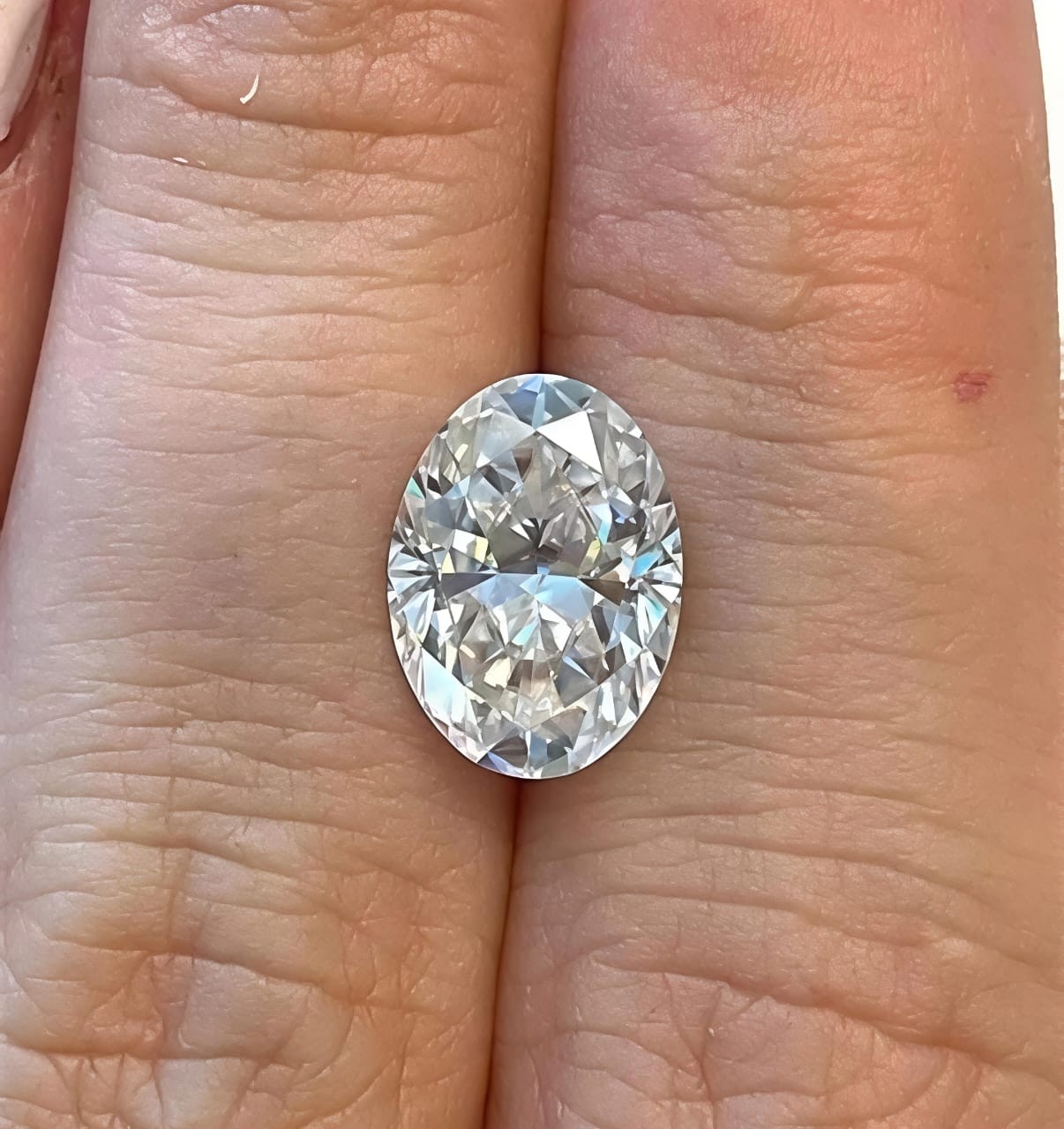 6.40 CT Oval Cut VVS1, D-E Grade Lab Grown Diamond 10×14 mm Gemstone +Gift