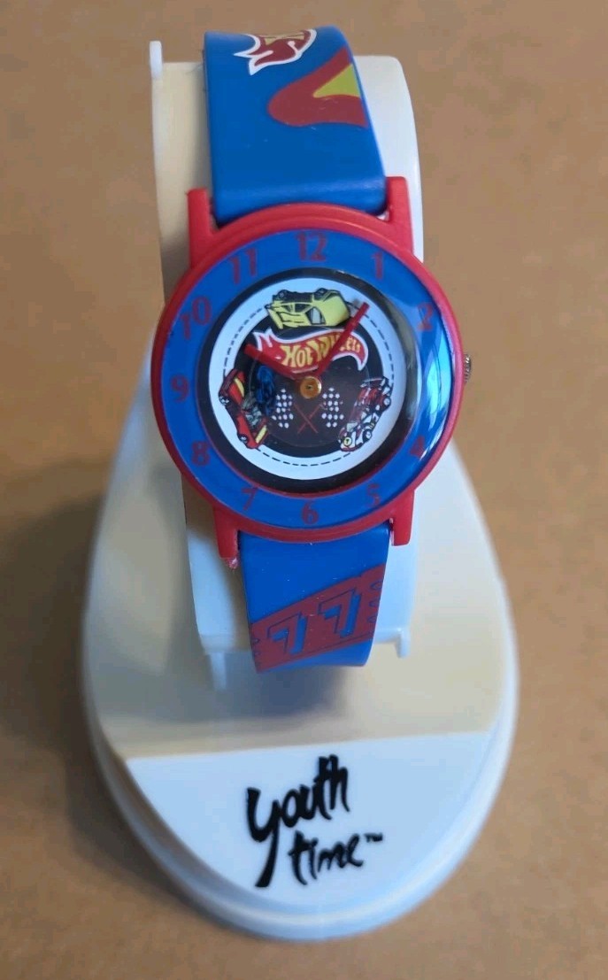 Hot Wheels Watch 1992 In Plastic Case “Youth Time” Hot Kids Brands