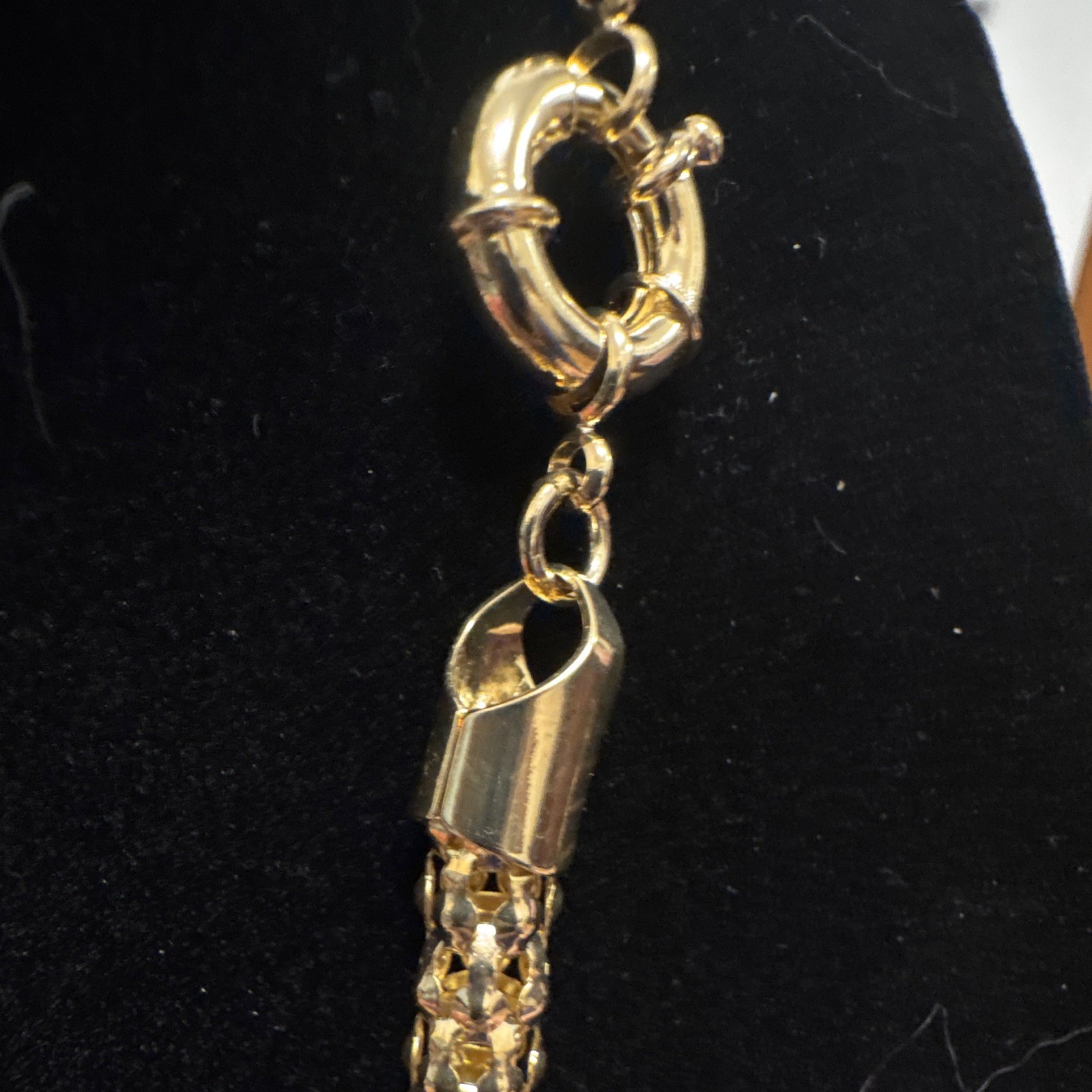 18k gold filled popcorn link 18” chain