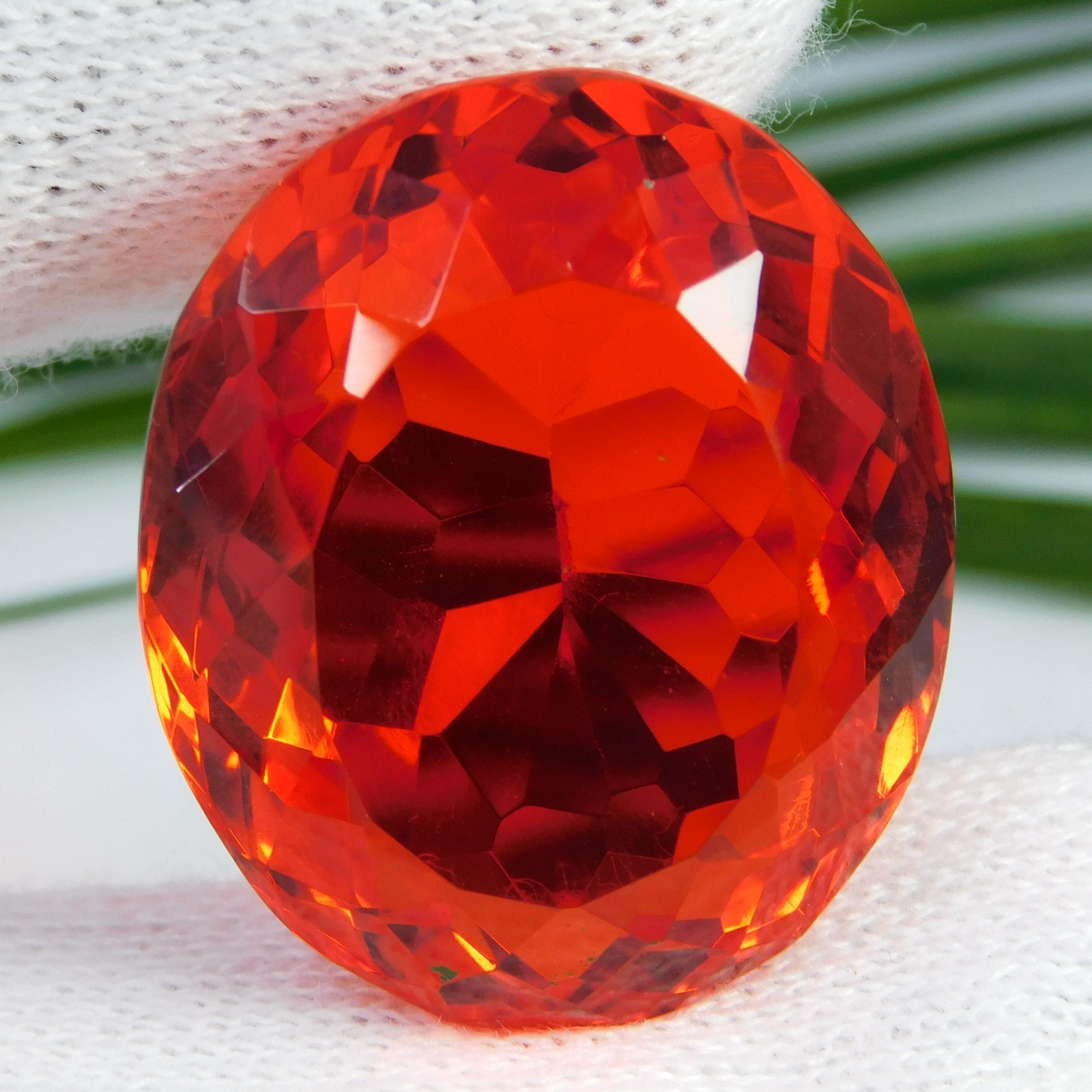 Certified 100 Cts+ Natural Mexican Fire Opal Red Orange Oval Cut Loose Gemstone