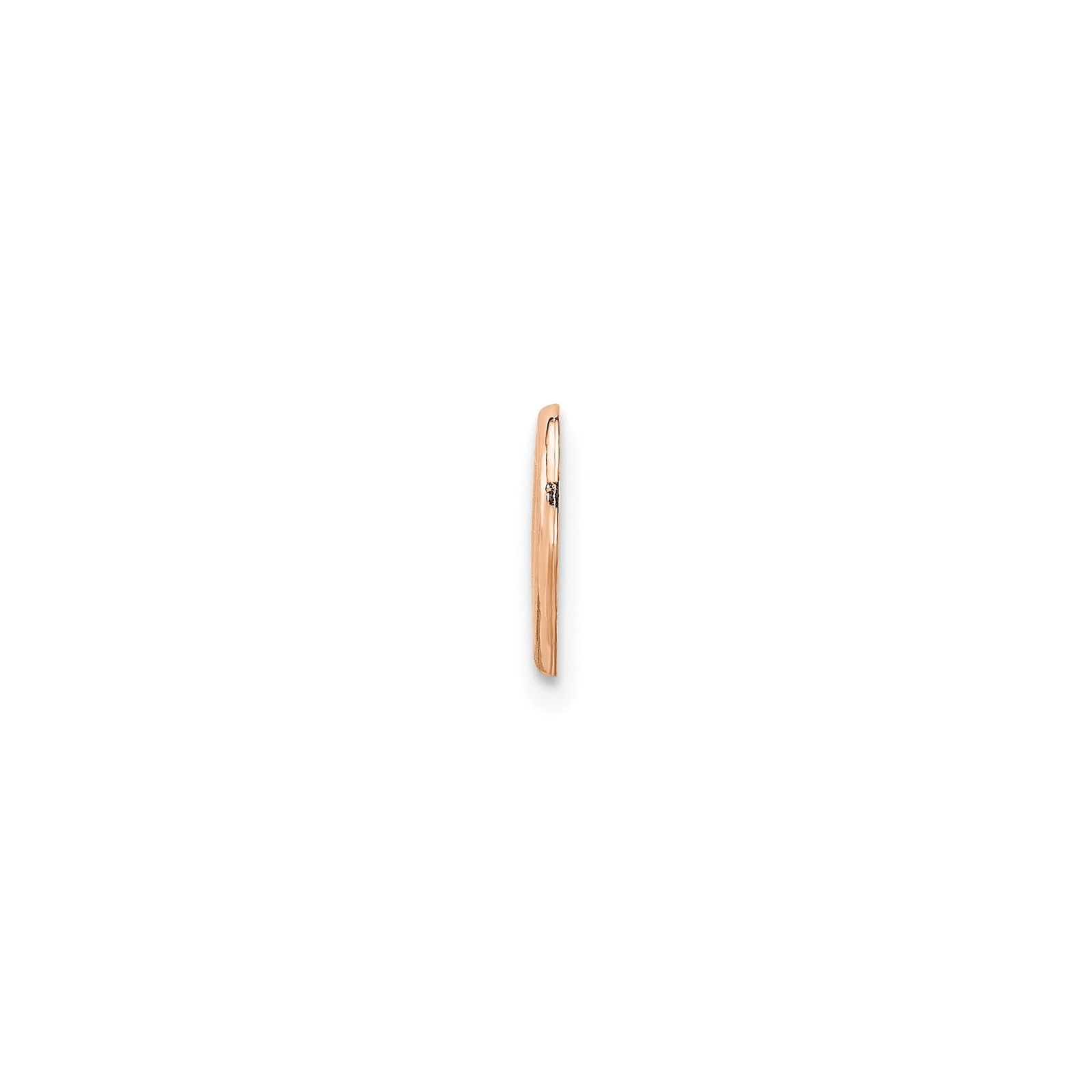 14k Rose Gold Open Heart Pendant Charm Minimalist Fine Jewelry 12.2mm