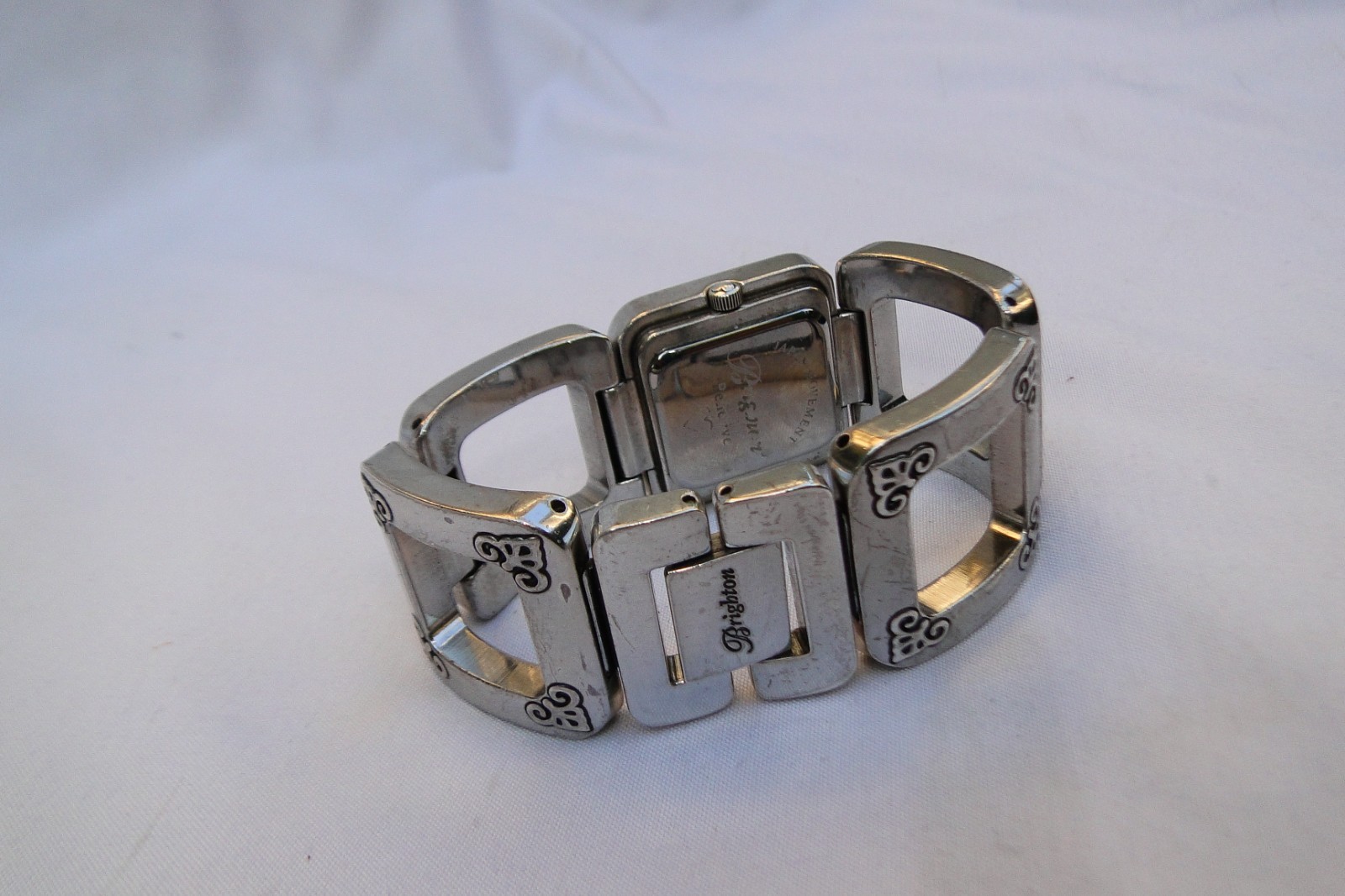 Brighton Bellerive Silver Fold Over Wrist Watch