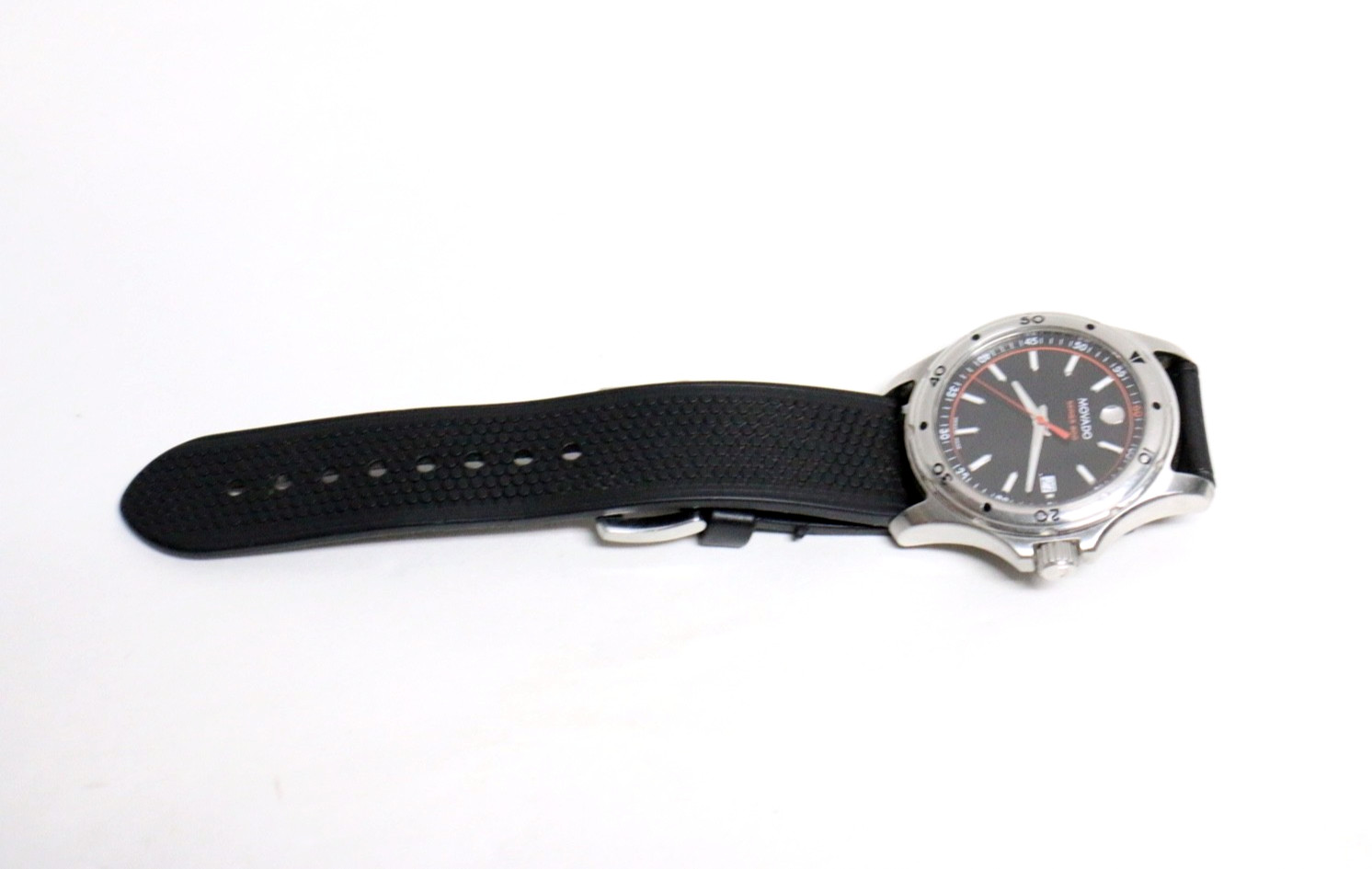 Movado 800 Series Black/Orange Stainless Steel Men’s Watch 11330890