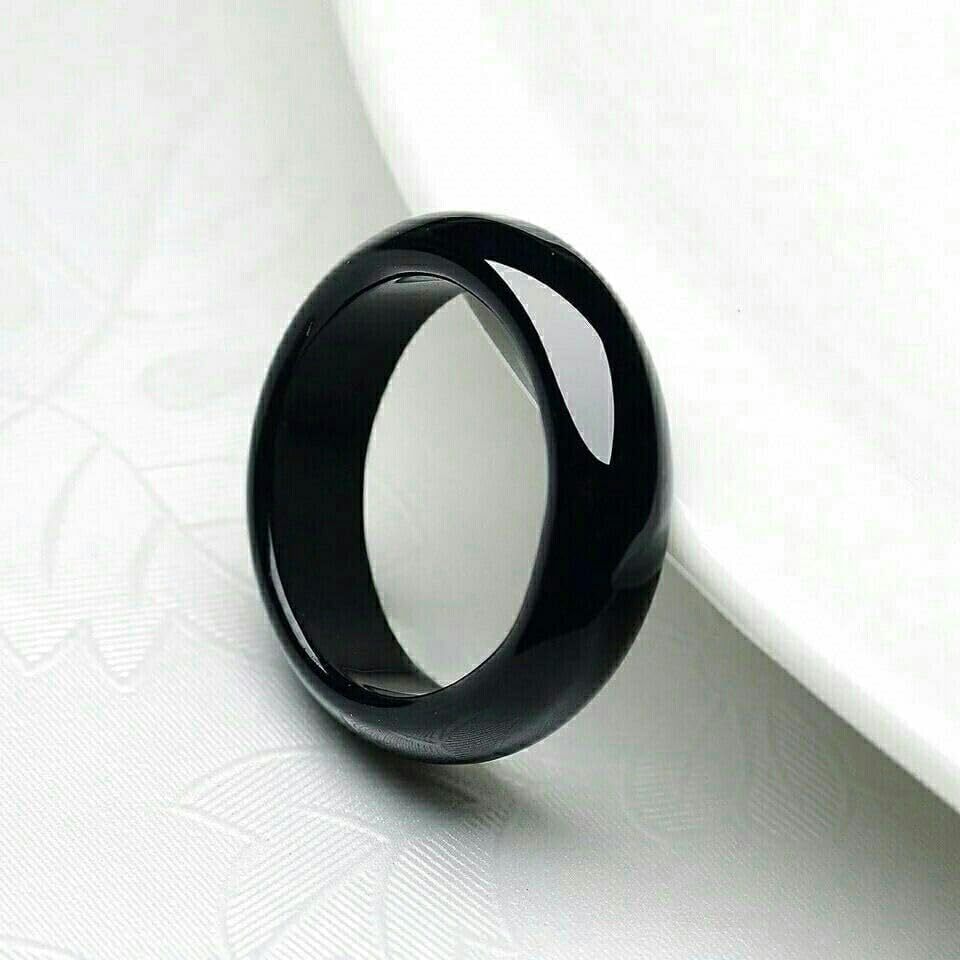 Natural A Grade Jade Band Burma Jade Ring for Women Men, Myanmar Jadeite Jewelry