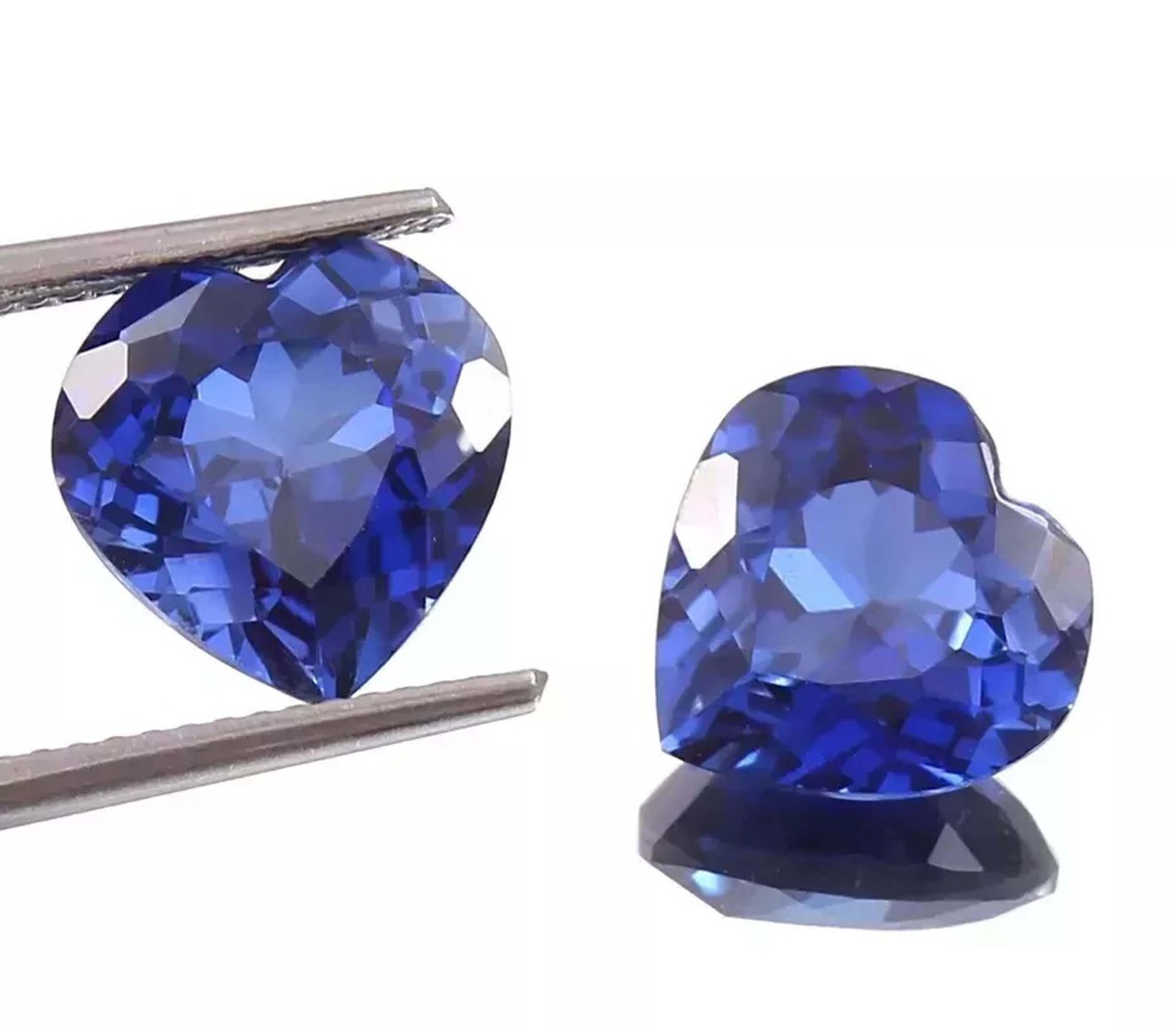 8.00 Carat Natural Blue Sapphire Heart pair IGL Certified Loose Gemstone D26