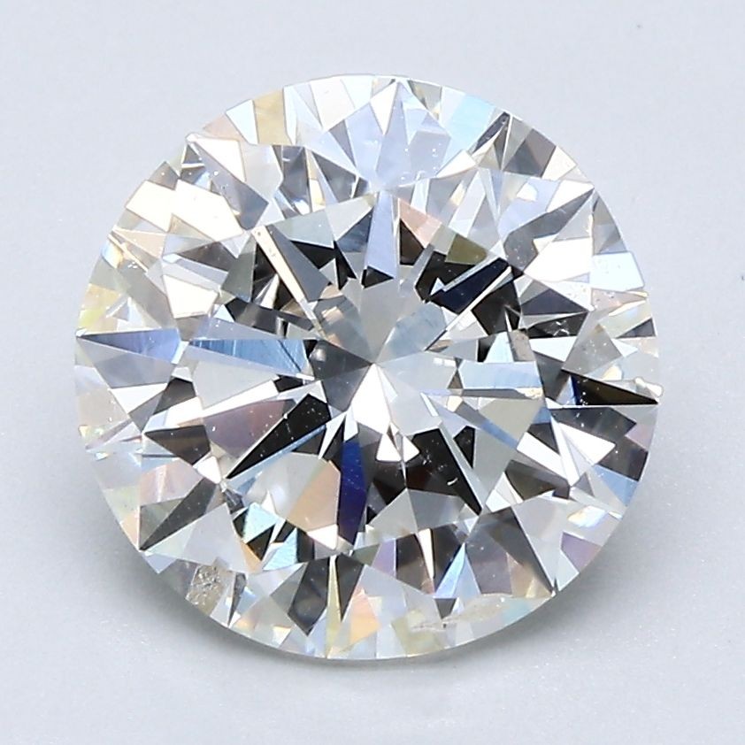 Cert. GIA Round 3.01 Carat Natural Mined Diamond Loose H color SI2 clarity