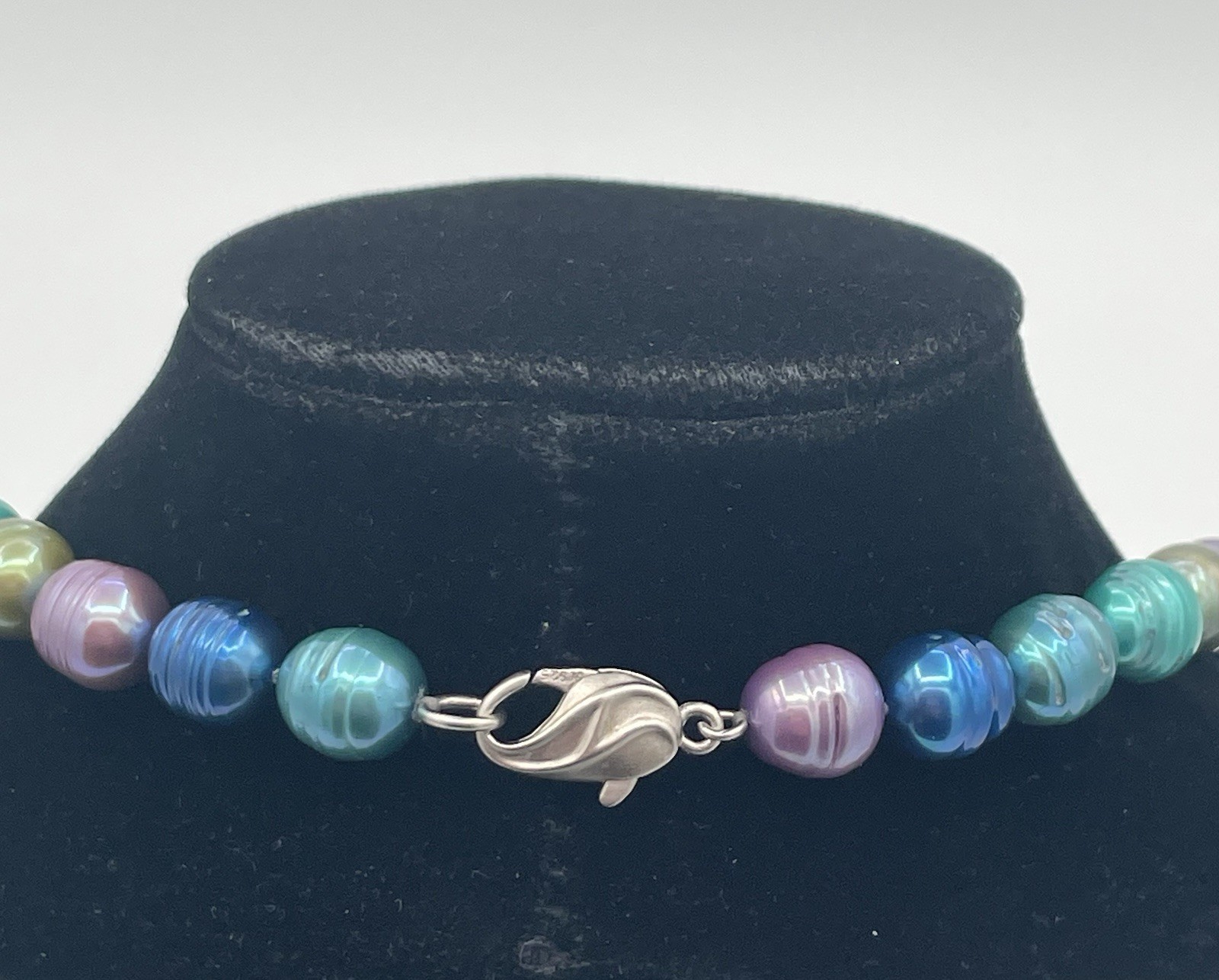 Honora Multi Color Ringed Baroque Pearl Necklace 8.7mm – Sterling Clasp