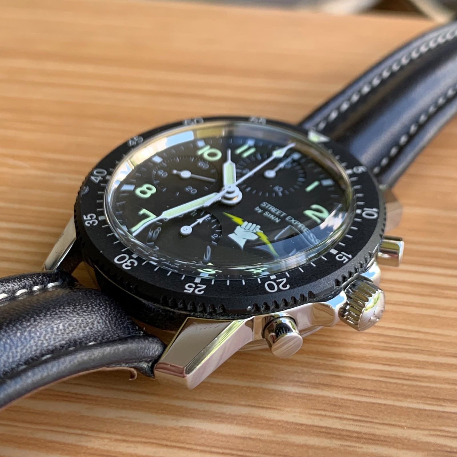 Sinn 103ST “Street Express” Automatic Chronograph Stainless Steel Wristwatch
