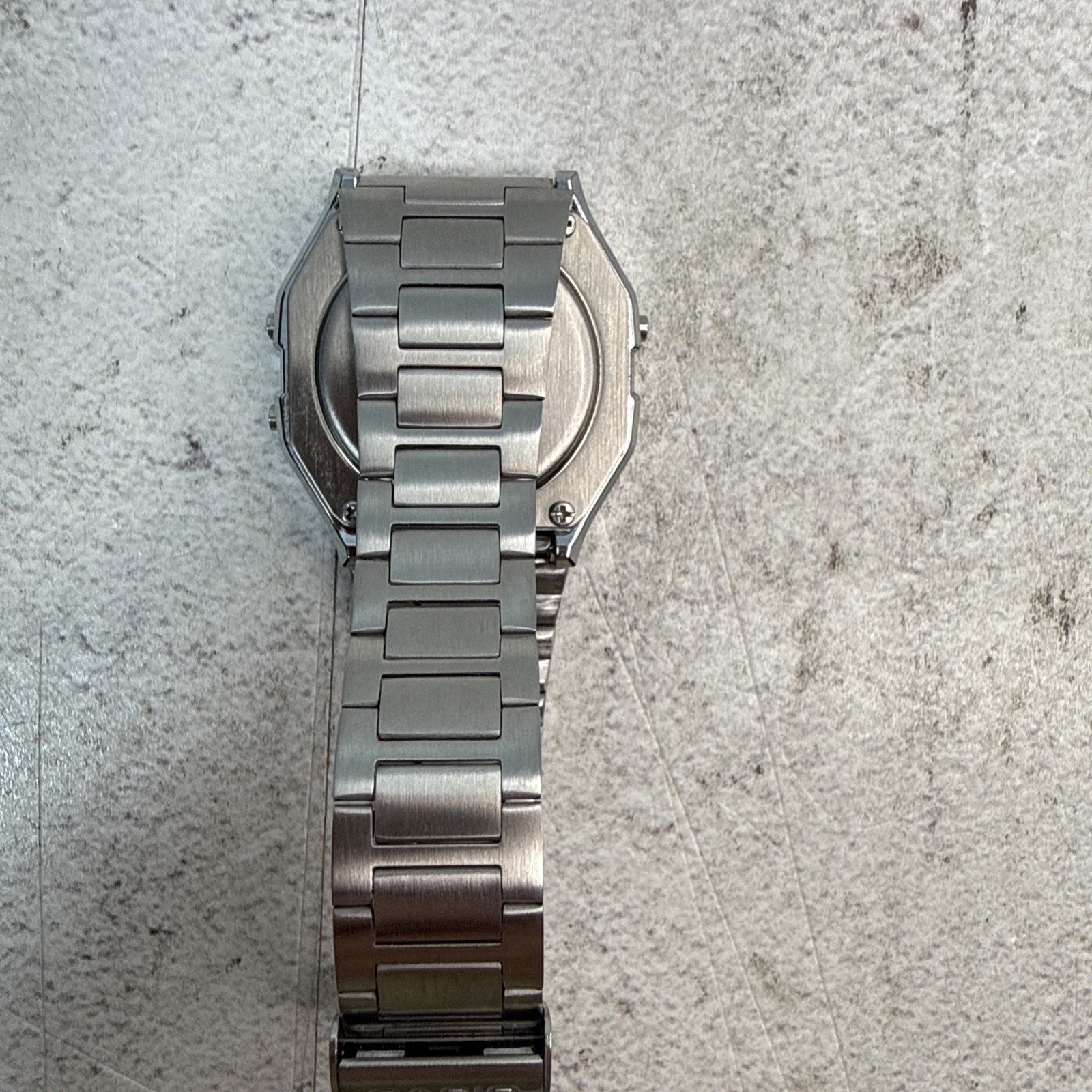 Casio Men’s Digital Watch 33mm Silver Tone Alarm Chrono 593 A158W Stainless