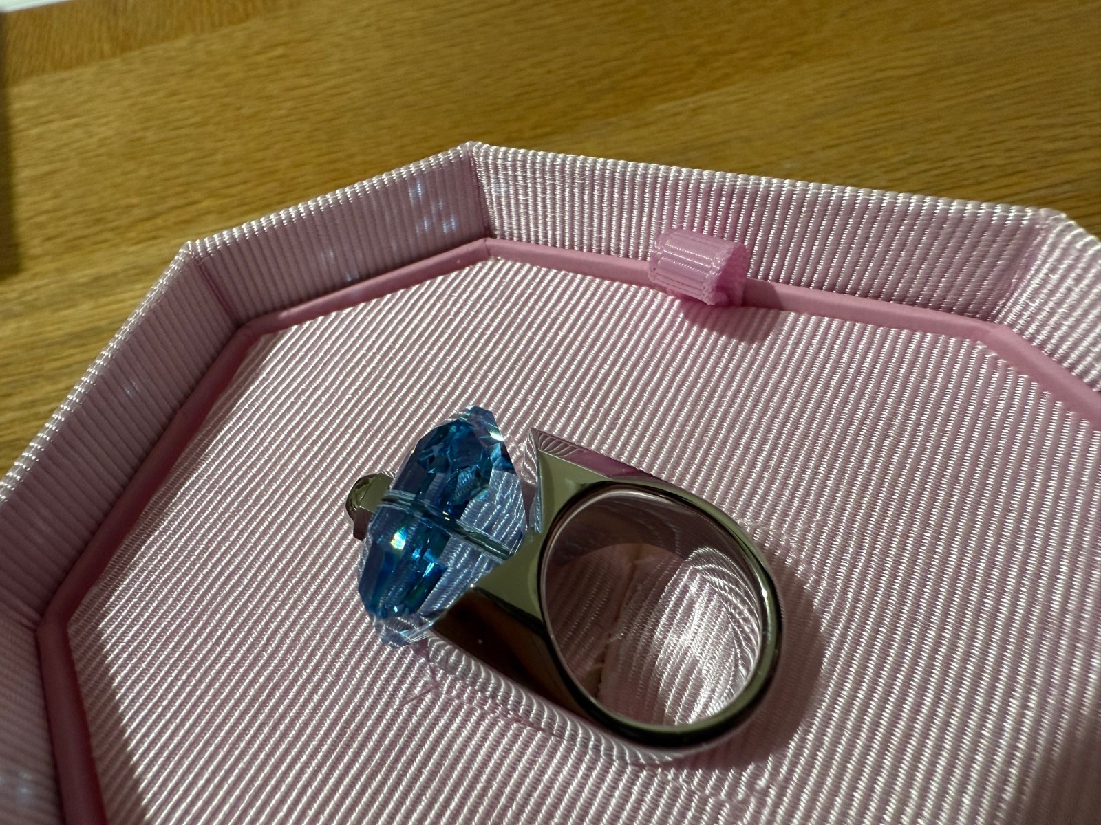Swarovski Numina Blue Ring Rhodium Plated Ring 5620774 Size 52 NEW RRP £195