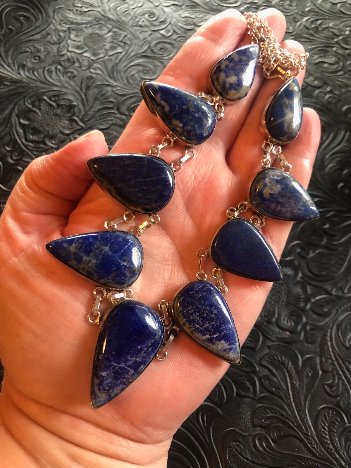 Artisan Southwest Deep Blue Lapis Arrow Pendants Neckalce 18-20″