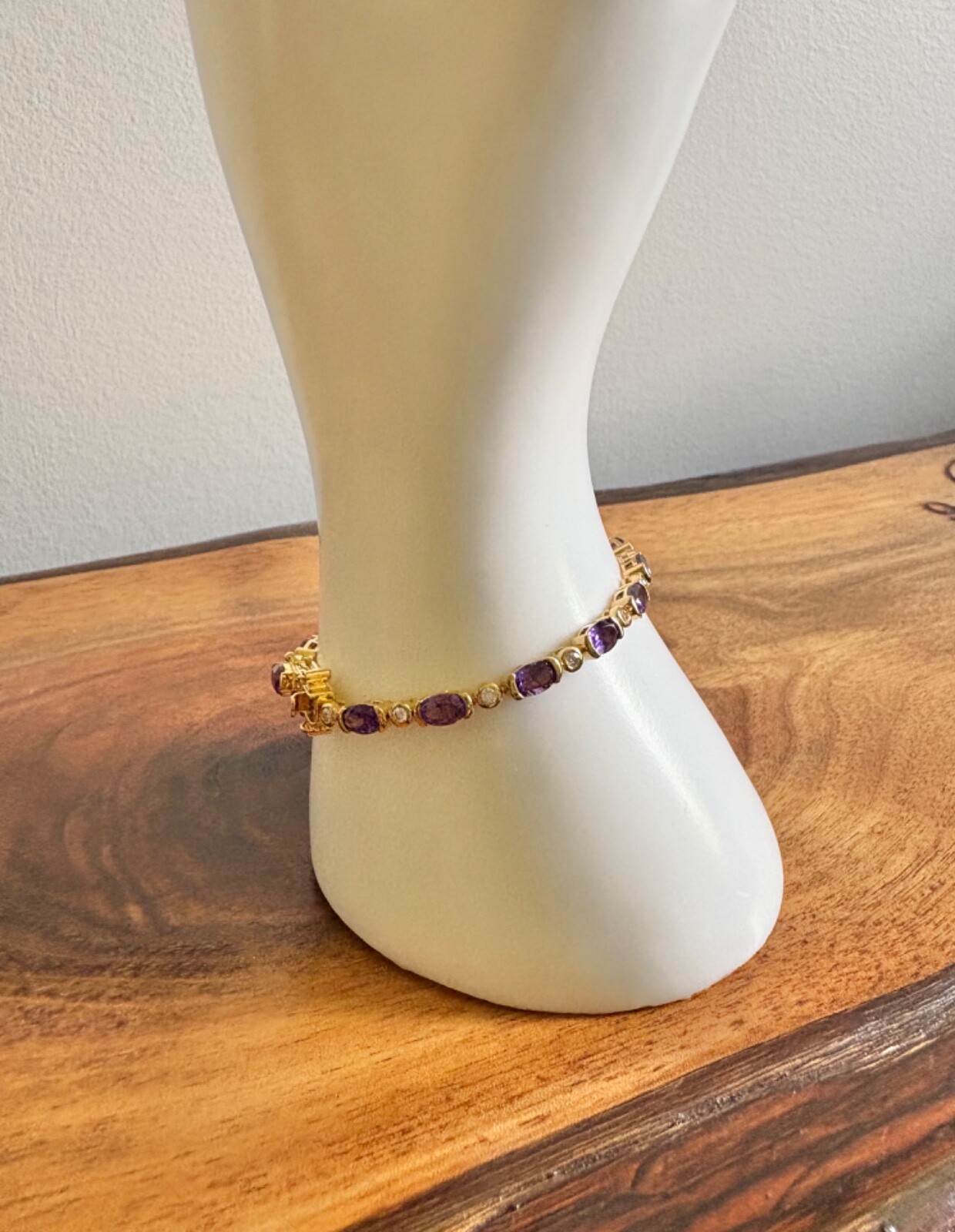 Uruguayan Amerhyst, Moissanite Bracelet – 6.50 inches (6.50 ctw.)