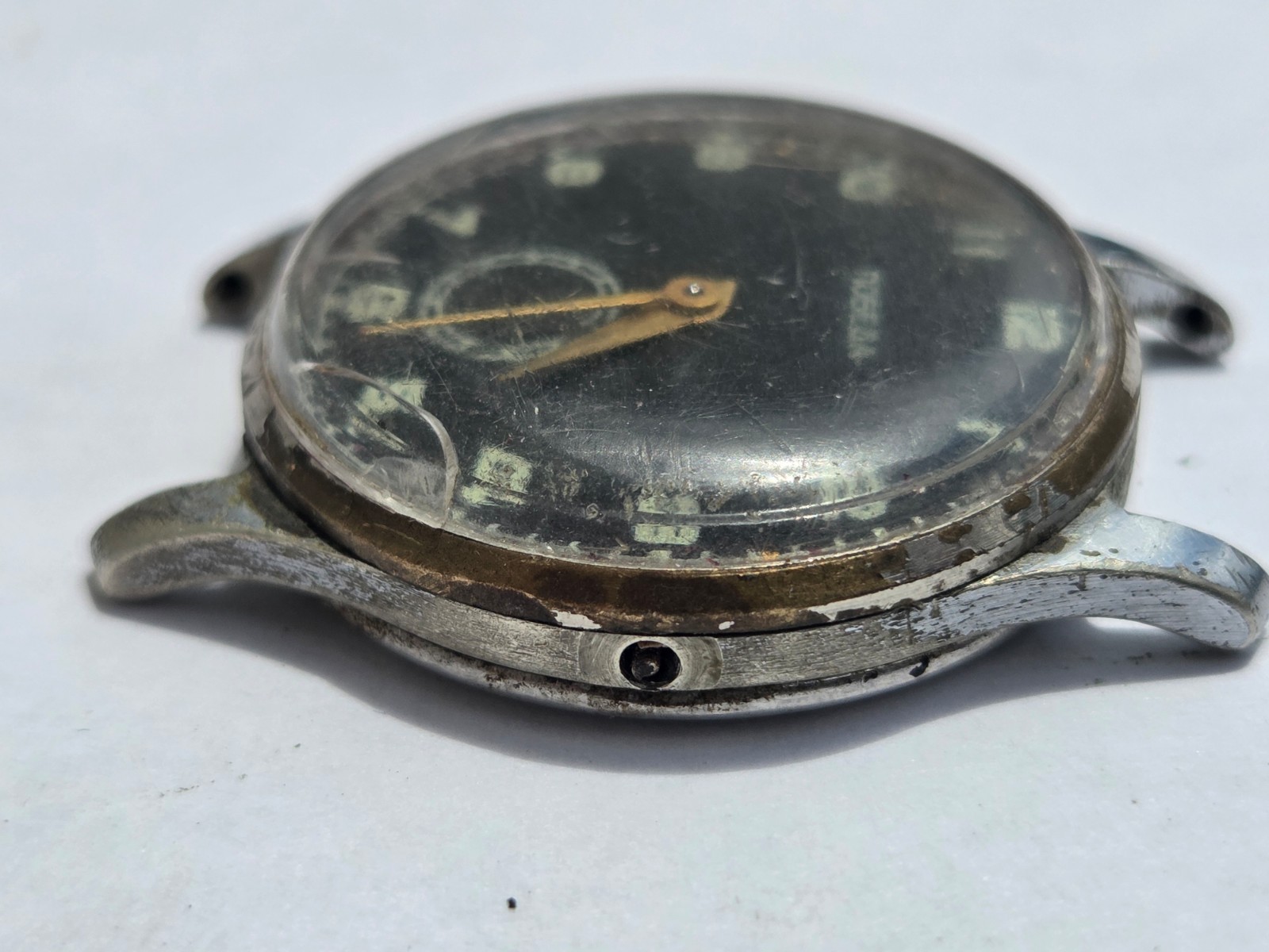 Russian Wristwatch Watch Pobeda , Victory . Made in USSR . Not working for parts