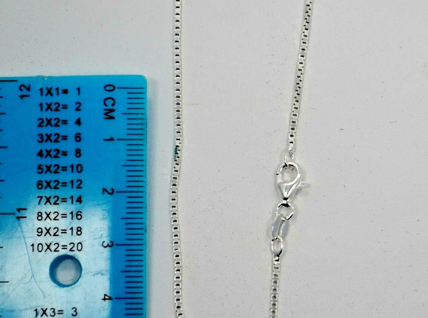 Sterling Silver(925) Box 24 Chain(1.2 mm) Made in Italy 14,16,18,20,22,24,30″