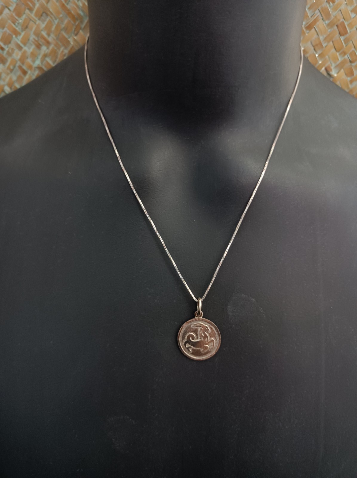 Capricorn Zodiac Vintage Necklace Sterling Silver Astrology Pendant Me’sn Women