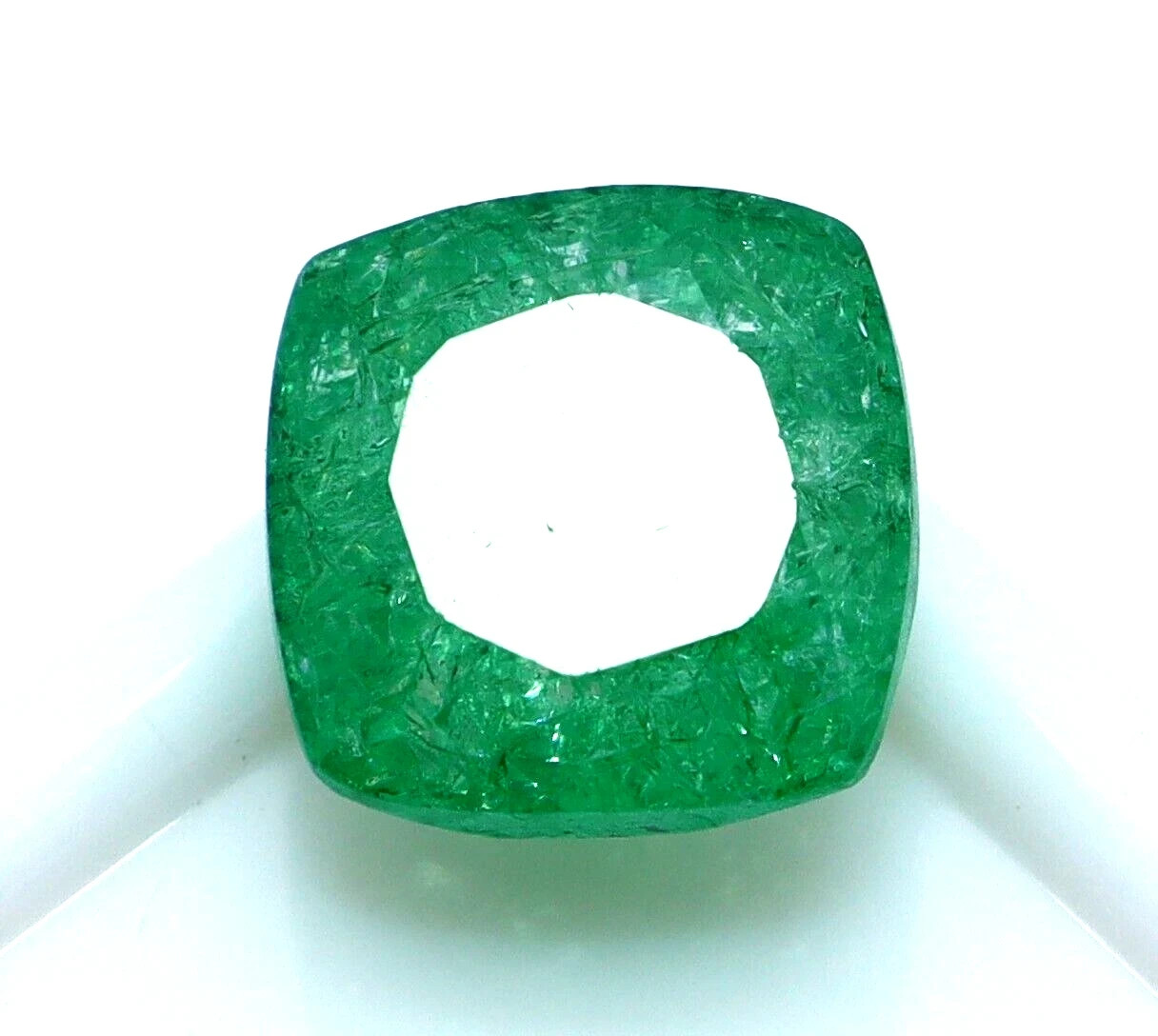 Natural Colombian Emerald Cushion Cut 5.55 Ct Certified Green Loose Gemstone