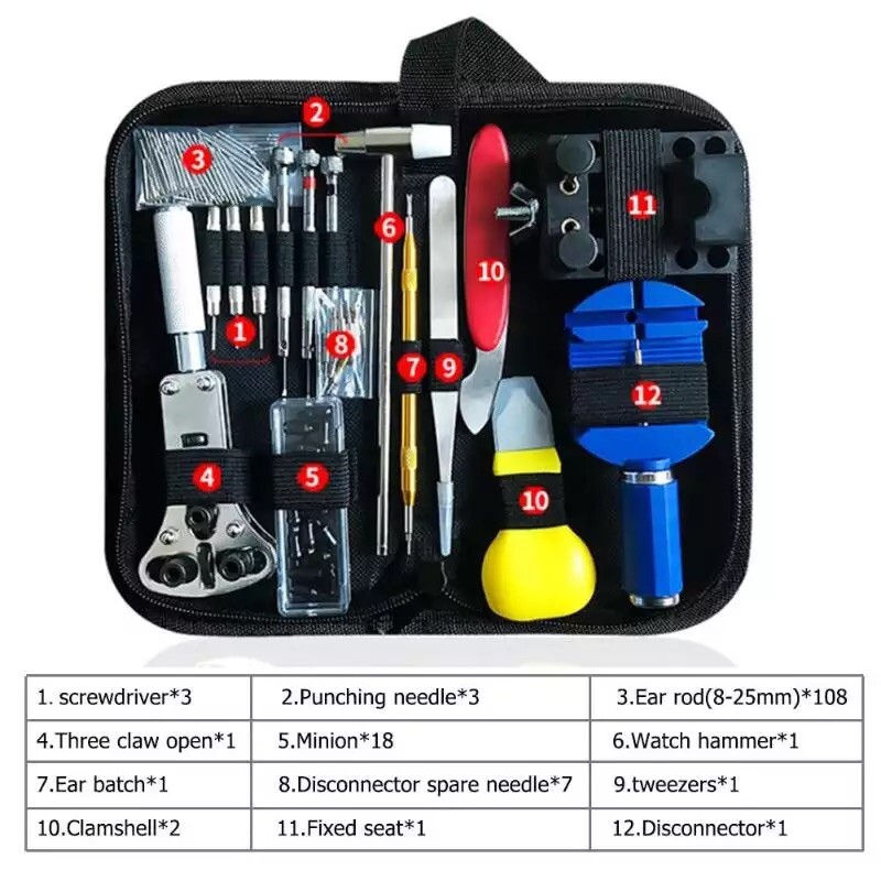 Watch Back Cover Case Opener Remover Battery Change Watchmaker Repair Tool Kit U
