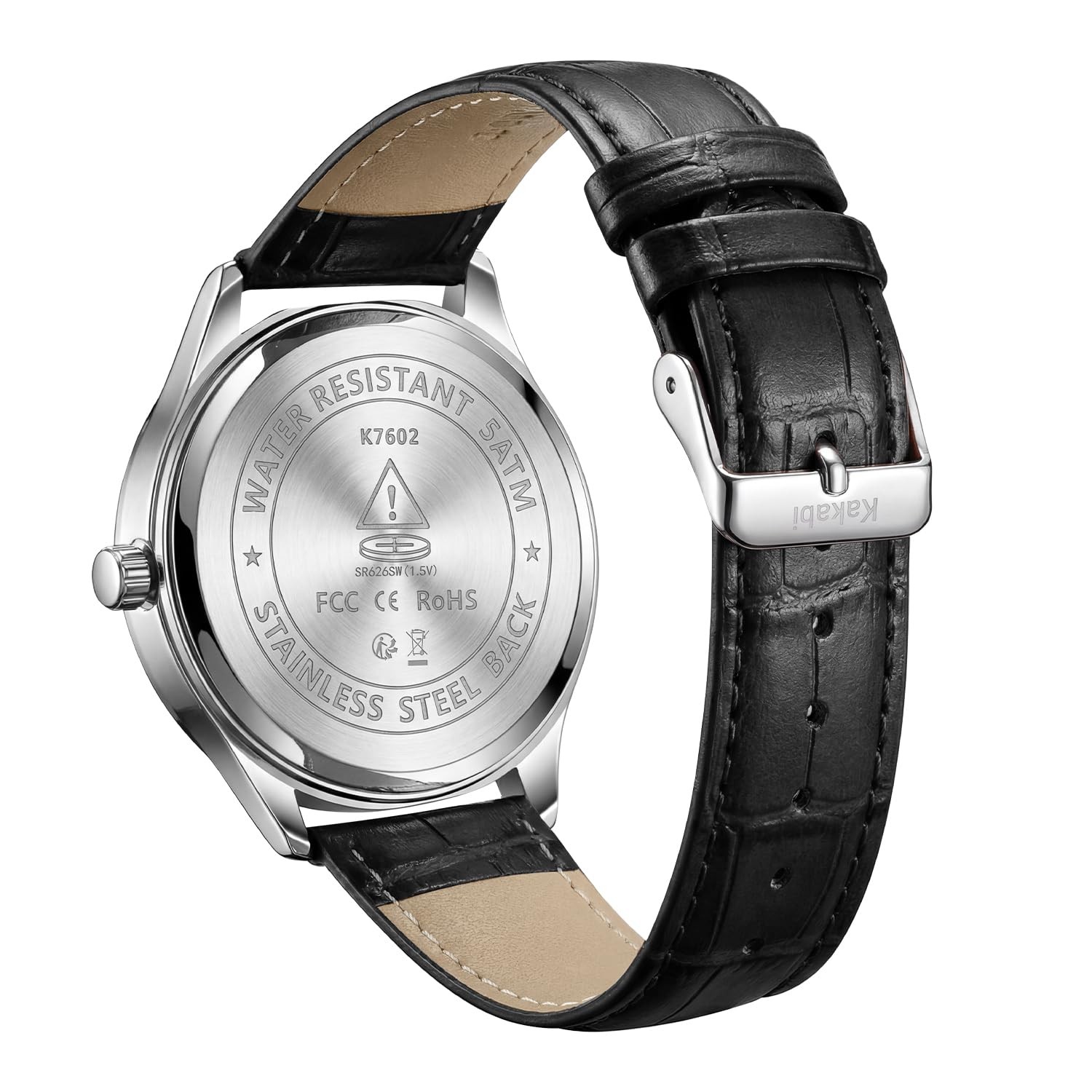 Kakabi Watches for Men, 45mm Large Face Business Casual K7602S-AllBlack