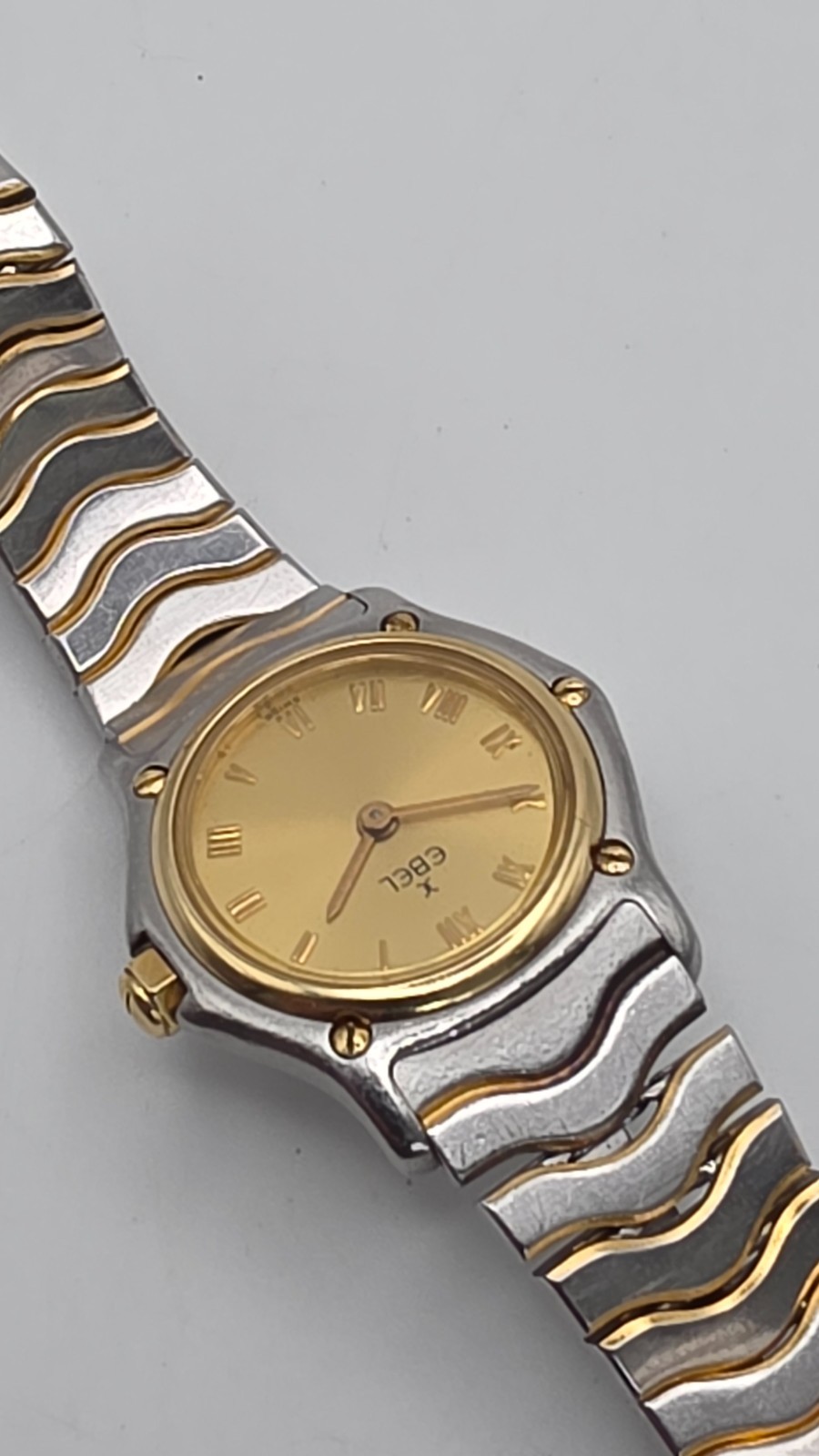 Ebel Classic Wave Lady’s St.Steel/Gold Bracelet Watch with 18ct Gold Bezel.