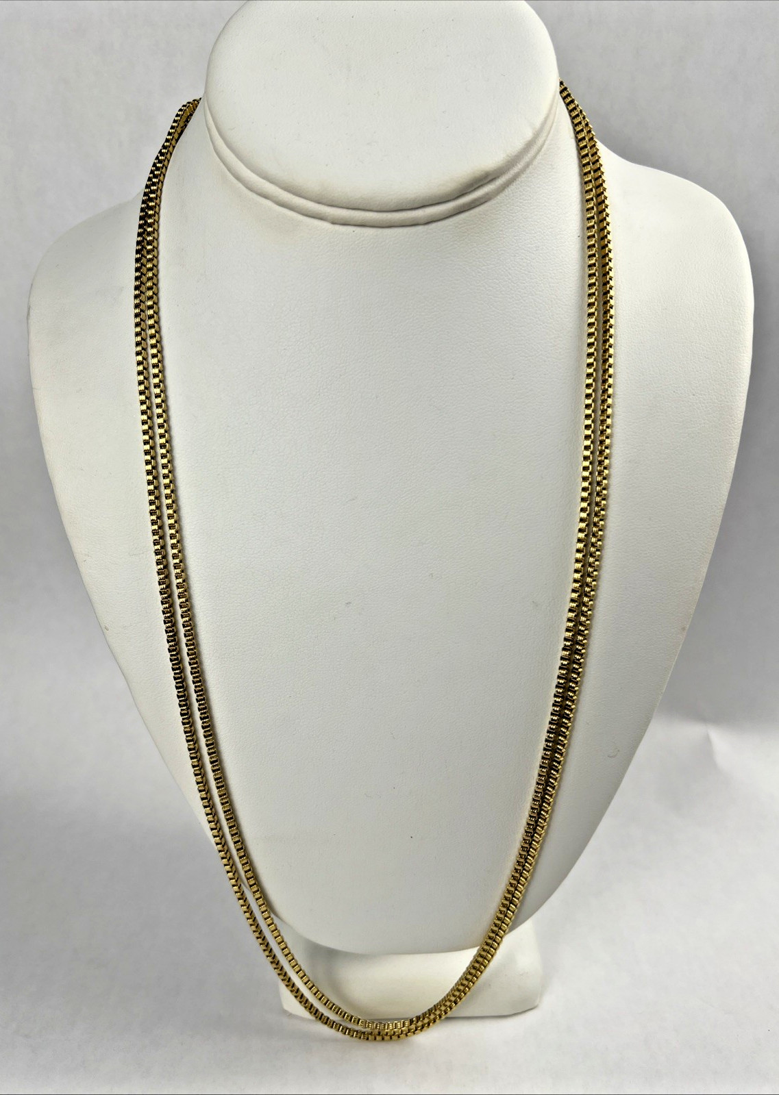 Vintage 1/20 12K Gold Filled Venetian Link Box Chain 54″ long