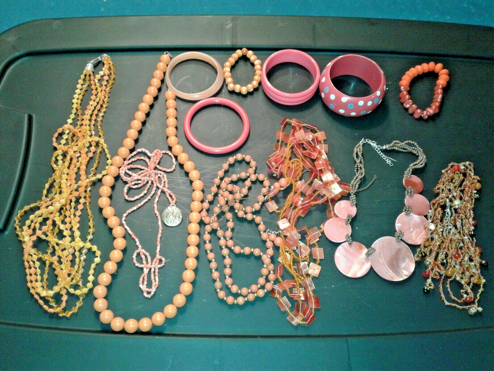 10 VINTAGE BEAD NECKLACES & BRACELETS CHOOSE LOT BY COLOR, PICTURES ARE EXAMPLES