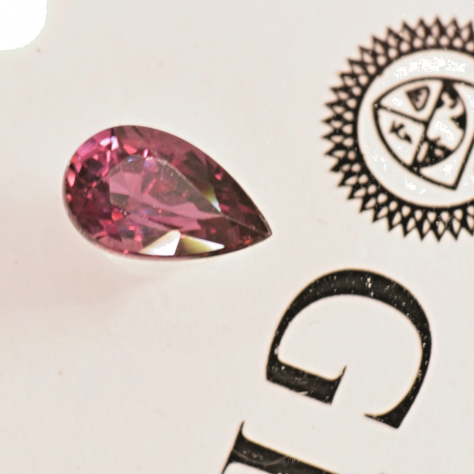 GIA Certified Natural Ruby Loose Pear Shape Step Cut 1.06 ct. Purplish Red