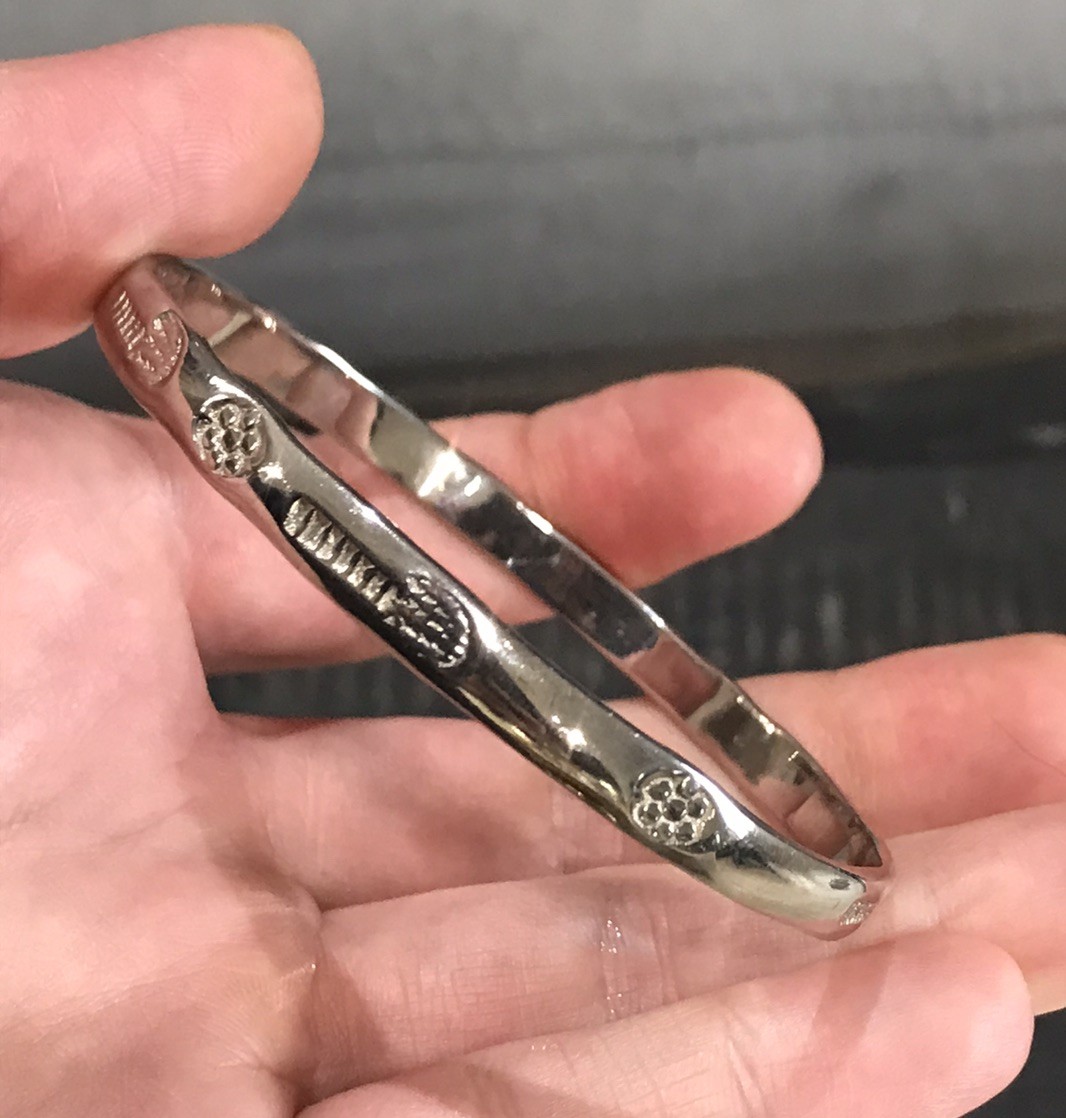 Vintage Silver 900 Marked Signed TAXCO Heavy Bangle Bracelet 15.0 g