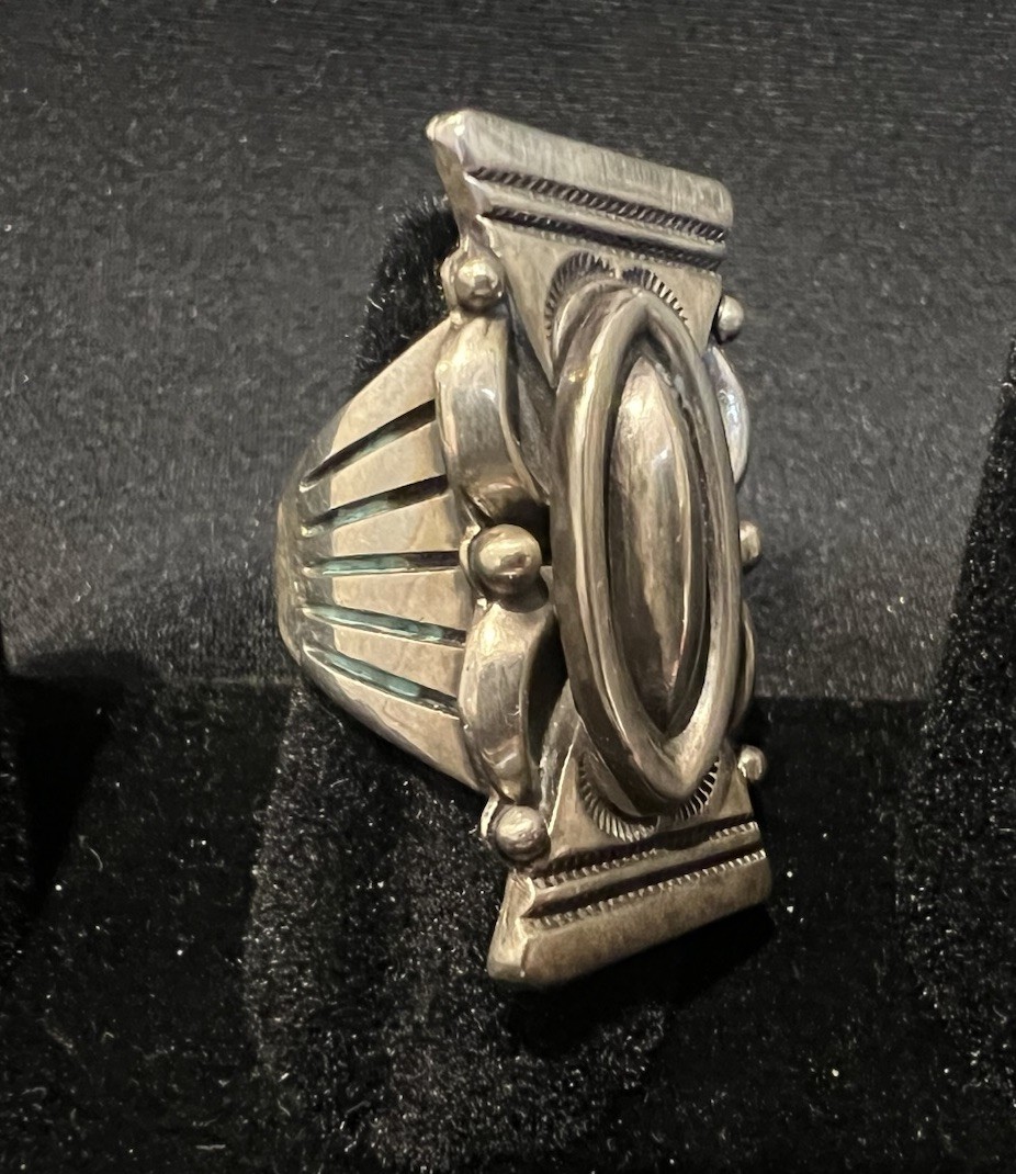 S. Gishal Stamped Sterling Silver Navajo Ring Handmade Signed Sz 5.75 19.9g