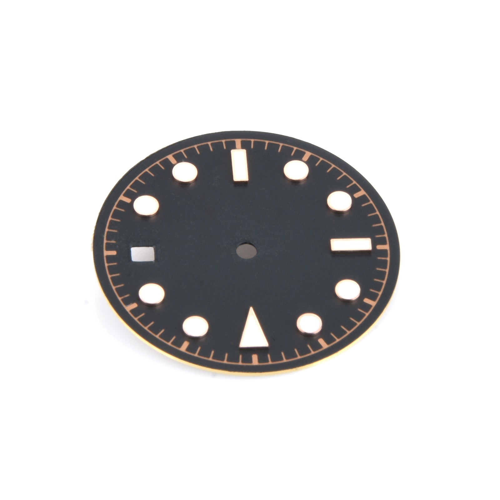30.5mm Steel Watch Dial Black Plate Spare Parts For ETA 2824 2836 Movement