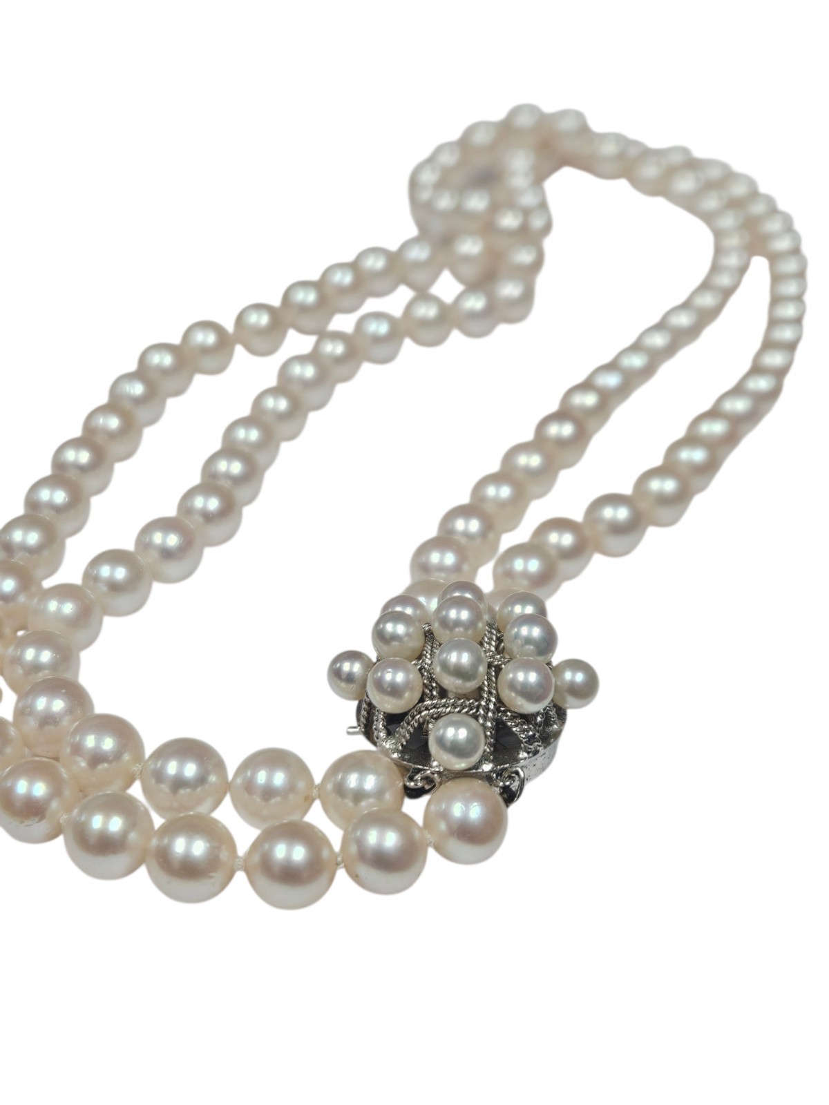 Vintage Convertible 2-in-1 Akoya Cultured Pearl Strand Necklace Choker or Opera